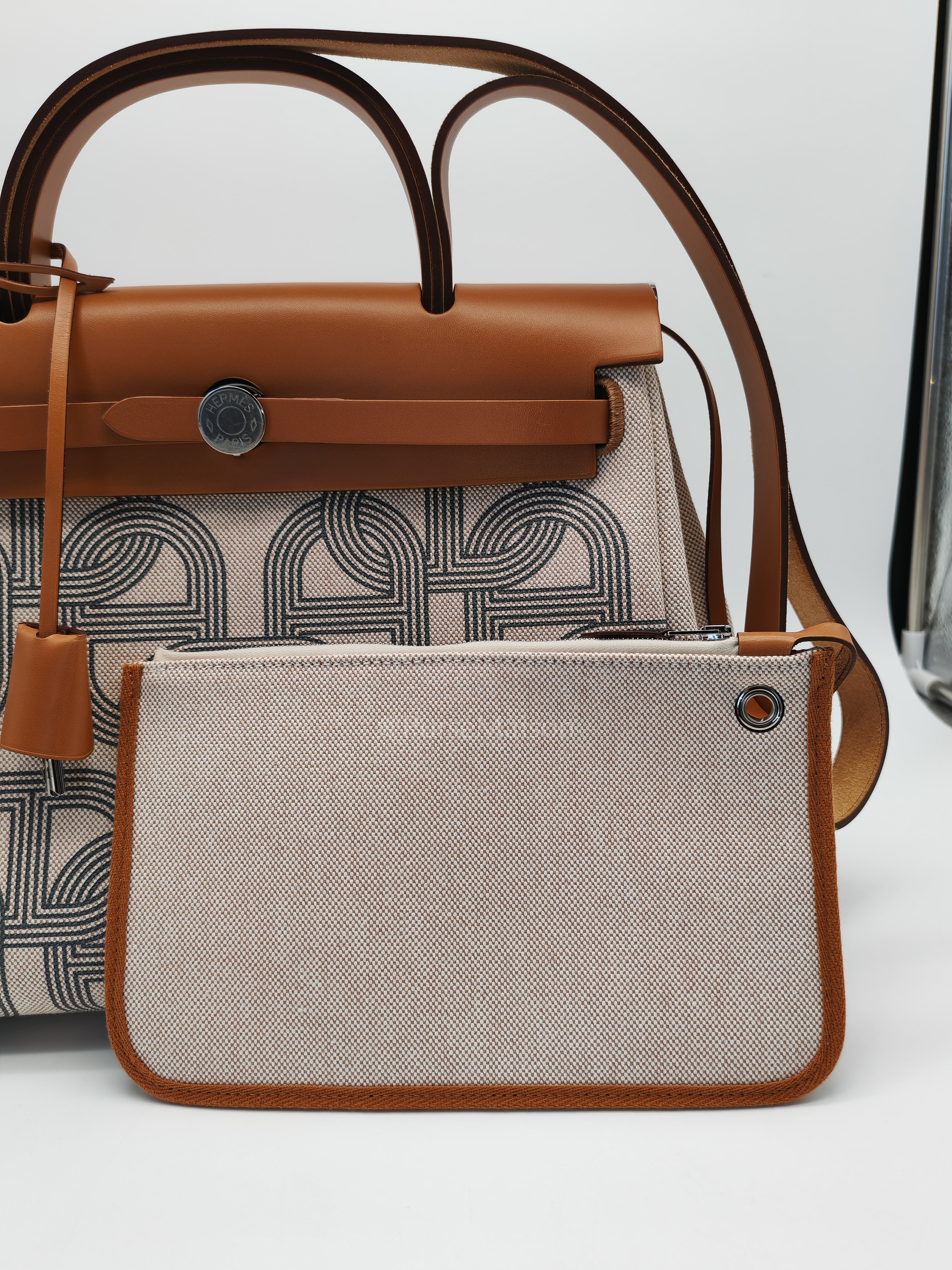 Herbag 31 H Plume Gris Meyer Beige/NatureCanvas Shoulder Bag Stamp B (2023) | Purse Maison Luxury Bags Shop