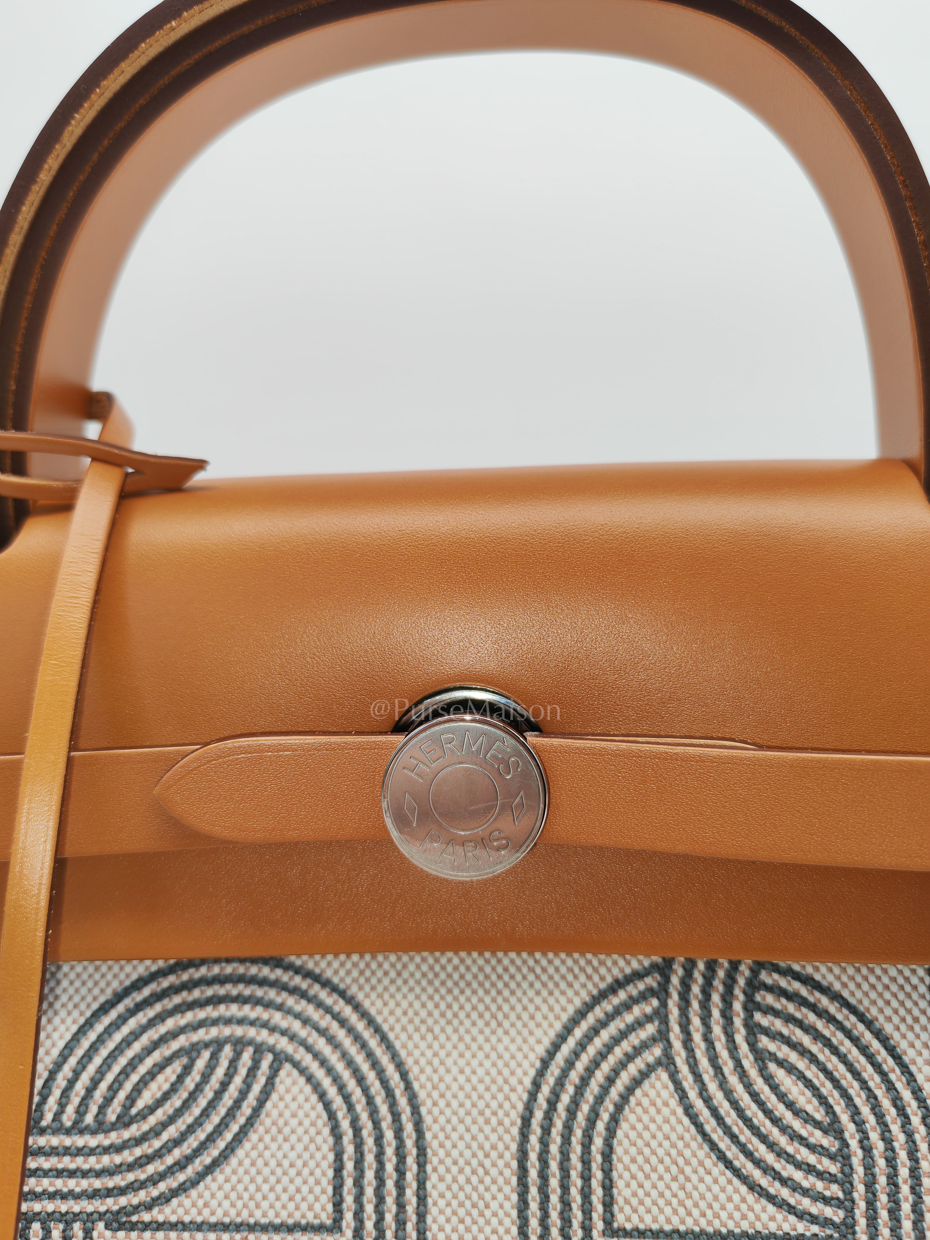 Herbag 31 H Plume Gris Meyer Beige/NatureCanvas Shoulder Bag Stamp B (2023) | Purse Maison Luxury Bags Shop
