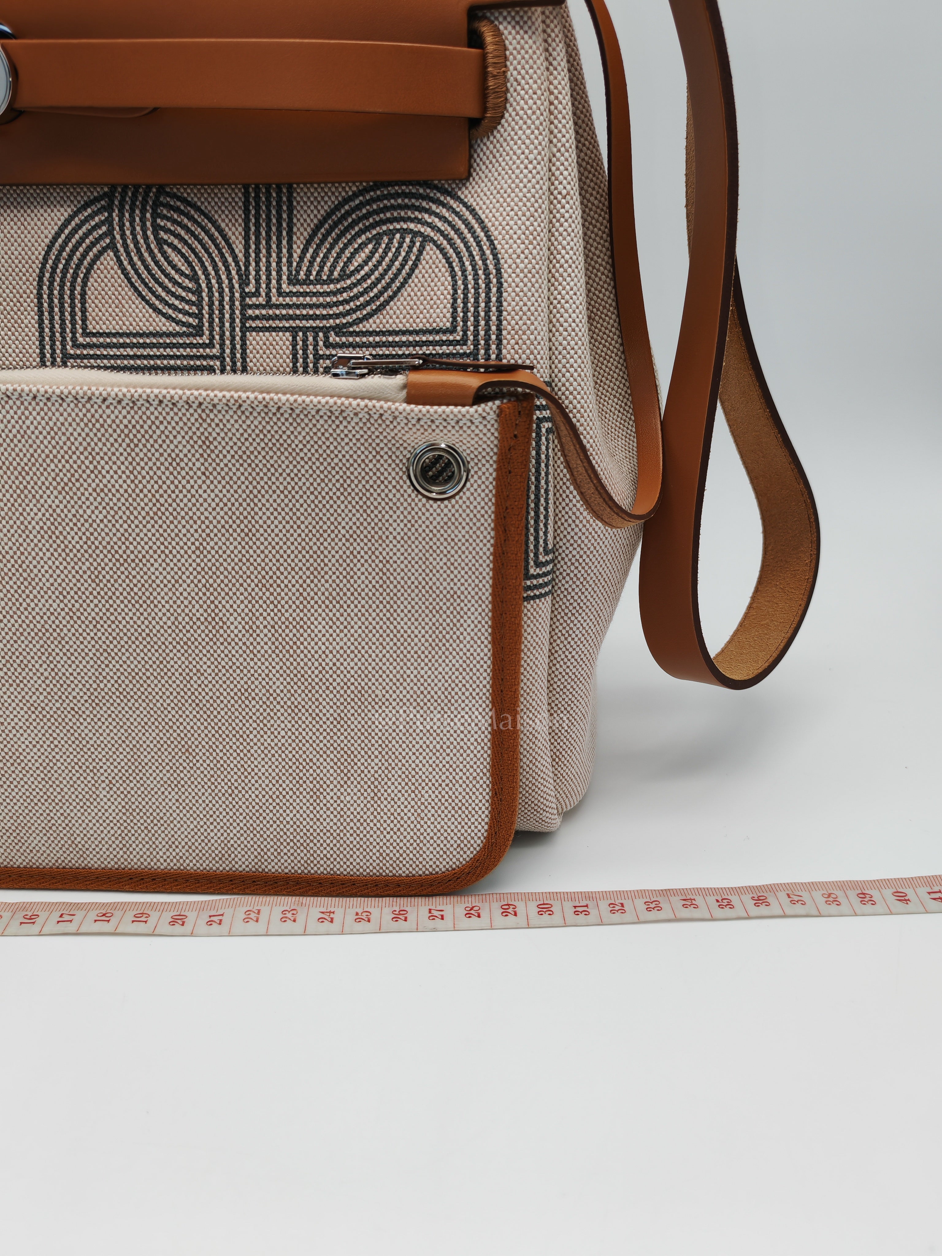 Herbag 31 H Plume Gris Meyer Beige/NatureCanvas Shoulder Bag Stamp B (2023) | Purse Maison Luxury Bags Shop