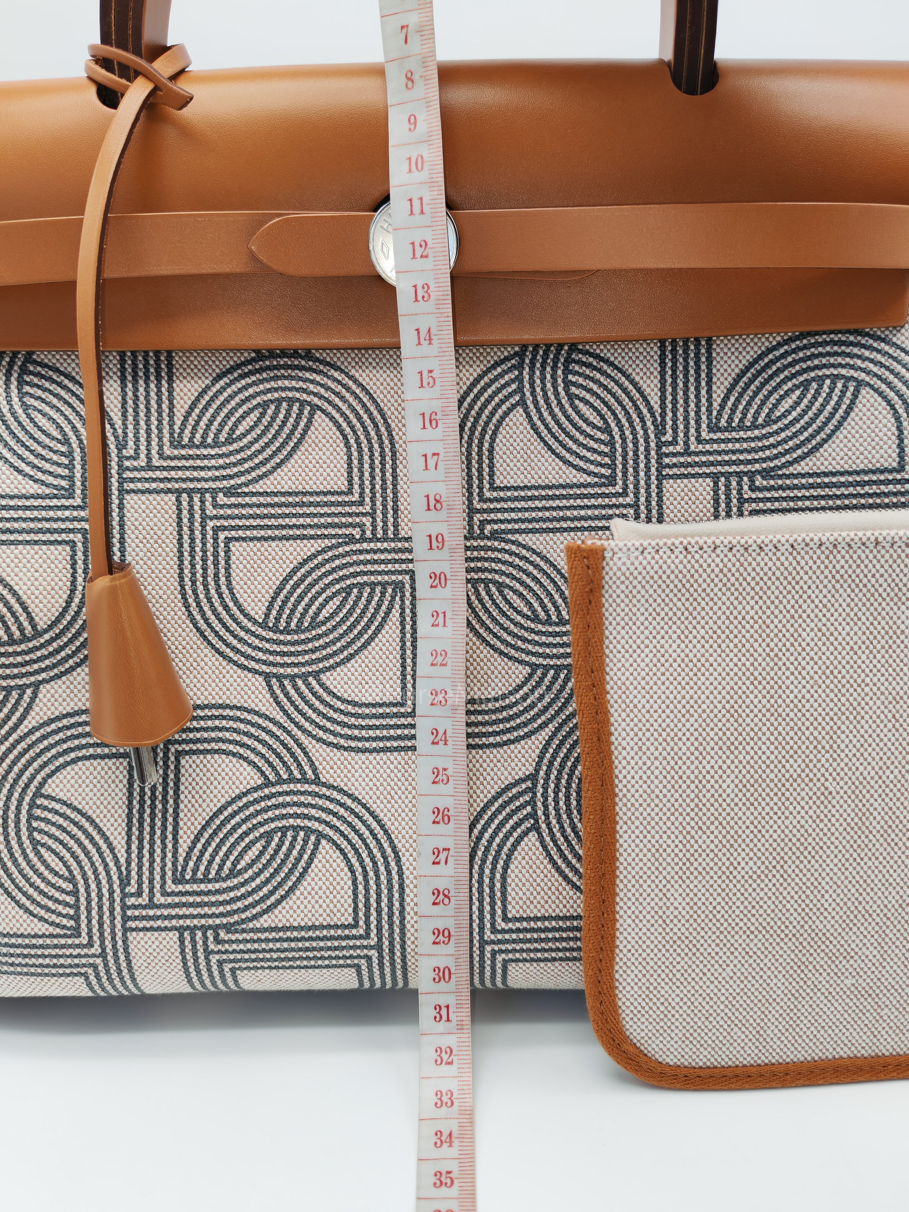 Herbag 31 H Plume Gris Meyer Beige/NatureCanvas Shoulder Bag Stamp B (2023) | Purse Maison Luxury Bags Shop