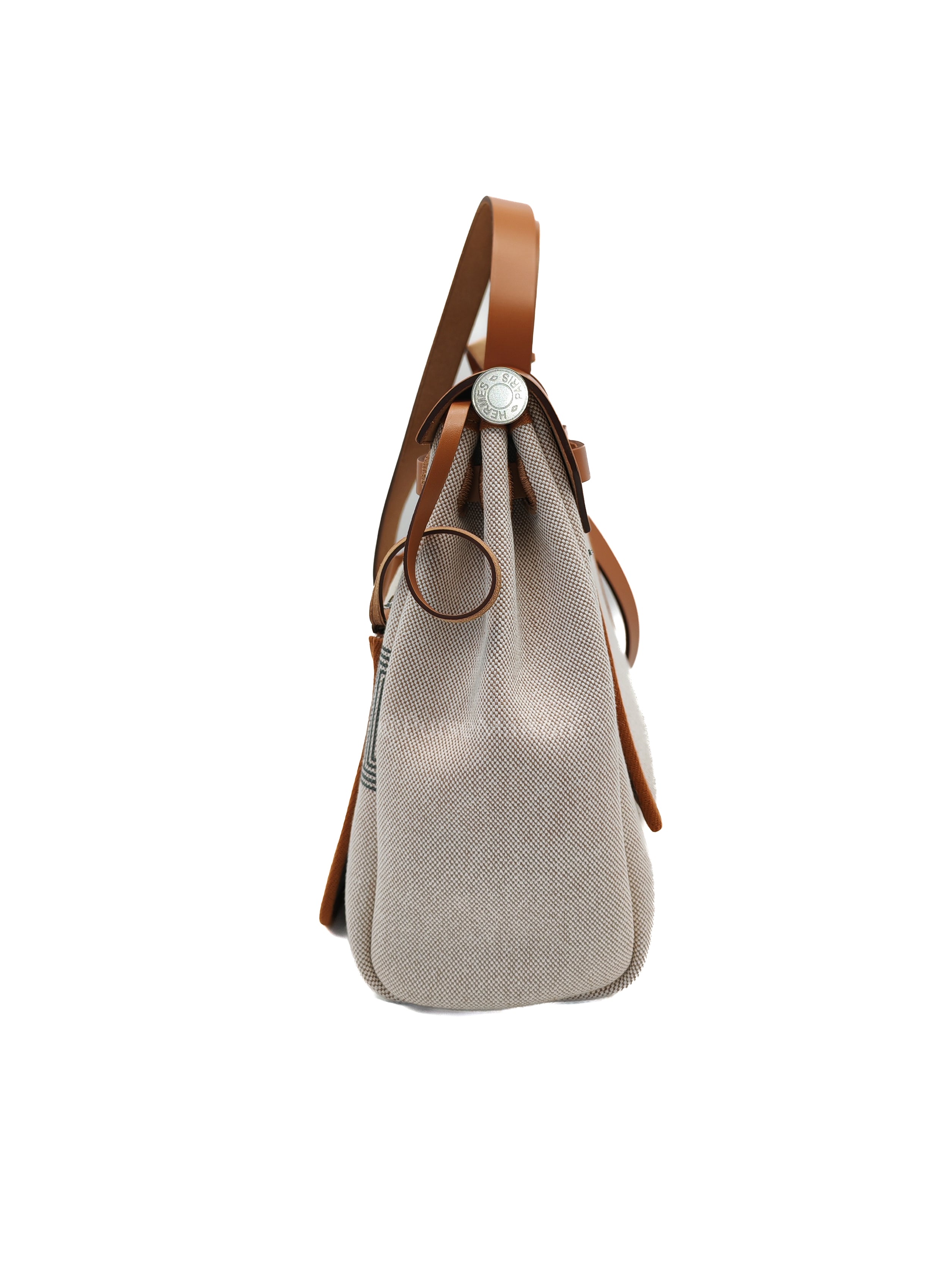 Herbag 31 H Plume Gris Meyer Beige/NatureCanvas Shoulder Bag Stamp B (2023) | Purse Maison Luxury Bags Shop