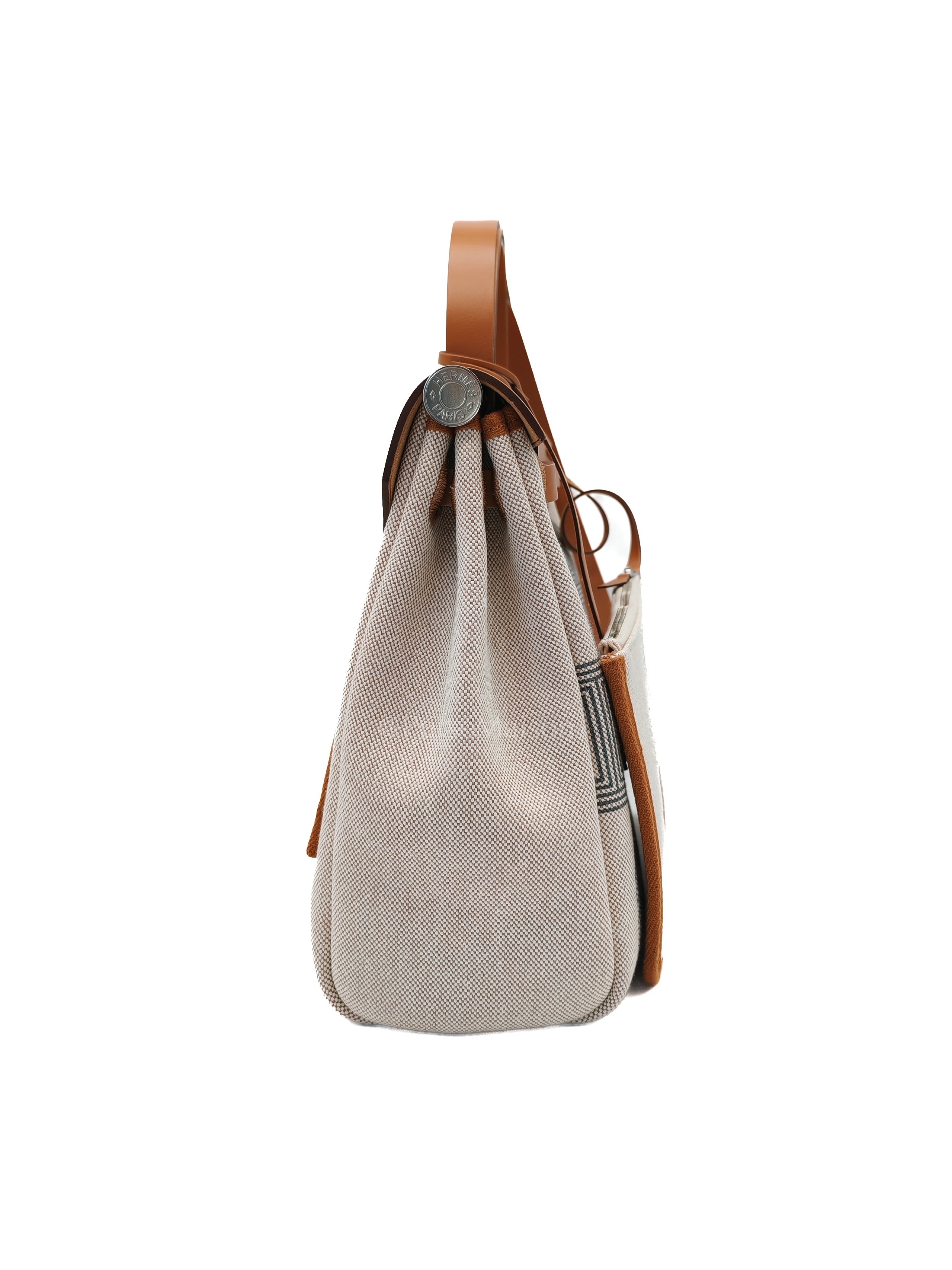 Herbag 31 H Plume Gris Meyer Beige/NatureCanvas Shoulder Bag Stamp B (2023) | Purse Maison Luxury Bags Shop