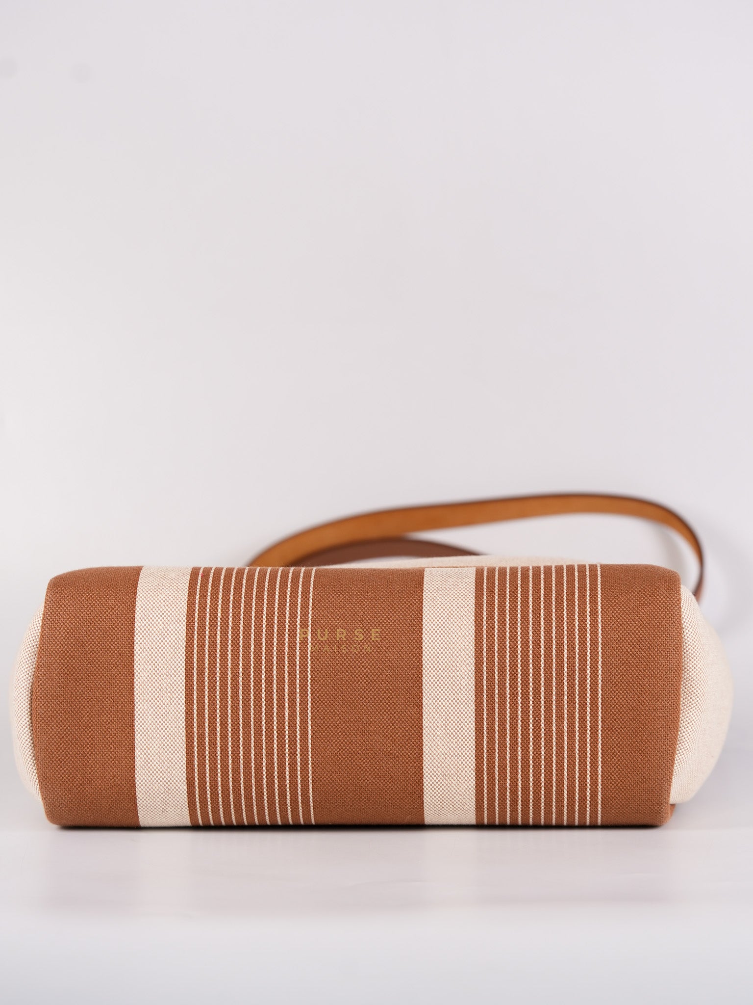 Herbag 31 in Fauve Ecru Beige Vache Hunter Toile H Vibration & Palladium Hardware Stamp U(2022) | Purse Maison Luxury Bags Shop