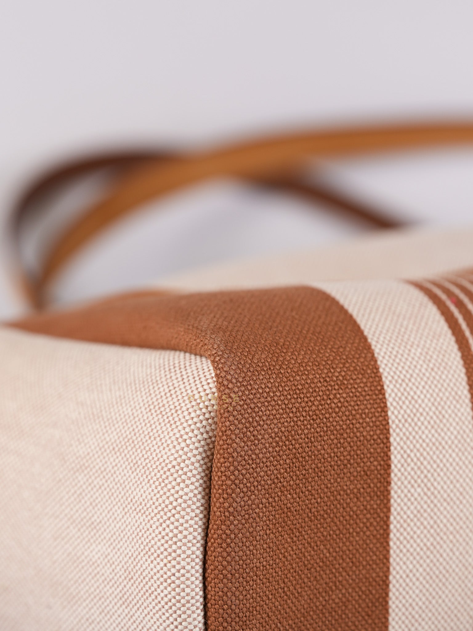 Herbag 31 in Fauve Ecru Beige Vache Hunter Toile H Vibration & Palladium Hardware Stamp U(2022) | Purse Maison Luxury Bags Shop