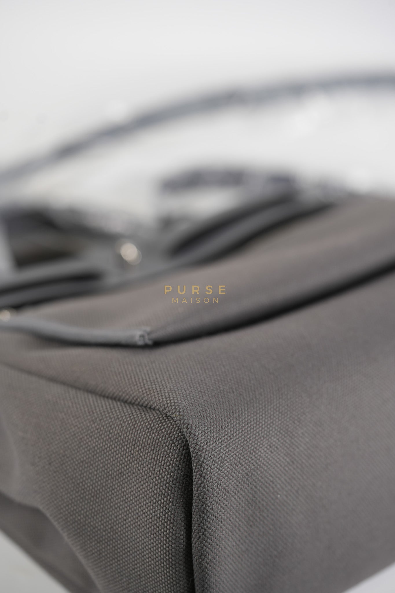 Herbag 31 in Gray Canvas and Palladium Hardware Stamp K (2025) | Purse Maison Luxury Bags Shop