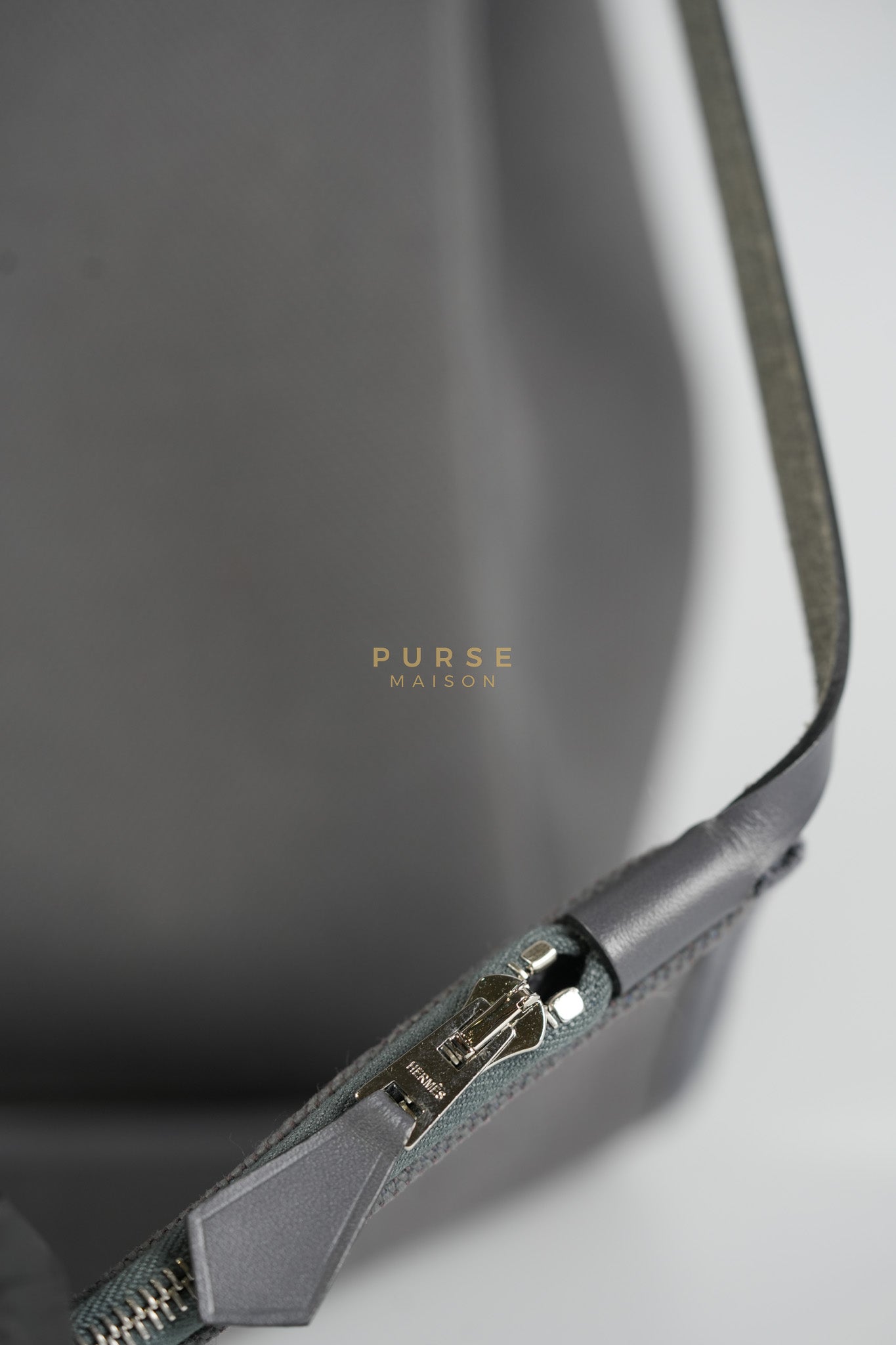 Herbag 31 in Gray Canvas and Palladium Hardware Stamp K (2025) | Purse Maison Luxury Bags Shop