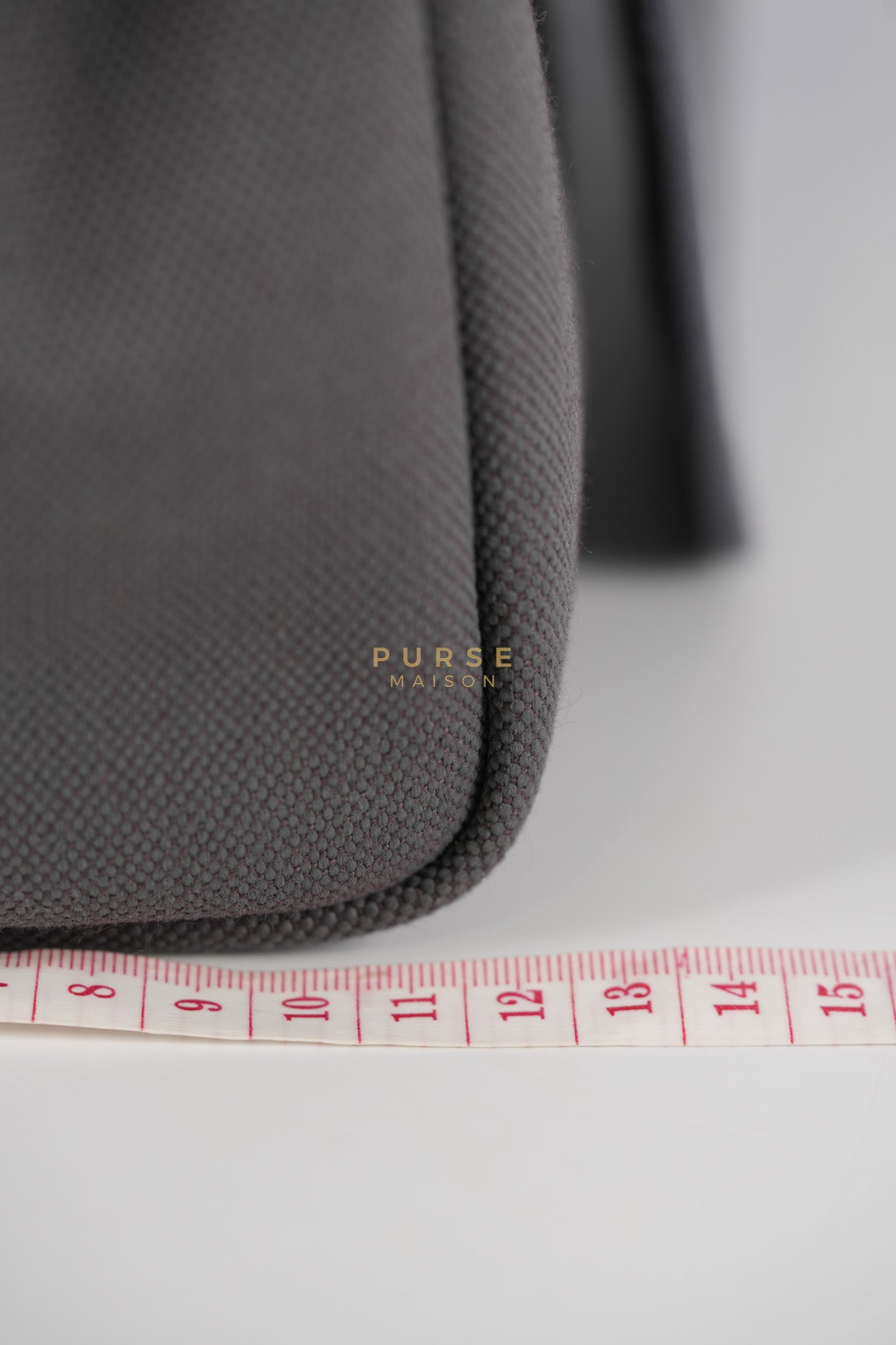 Herbag 31 in Gray Canvas and Palladium Hardware Stamp K (2025) | Purse Maison Luxury Bags Shop