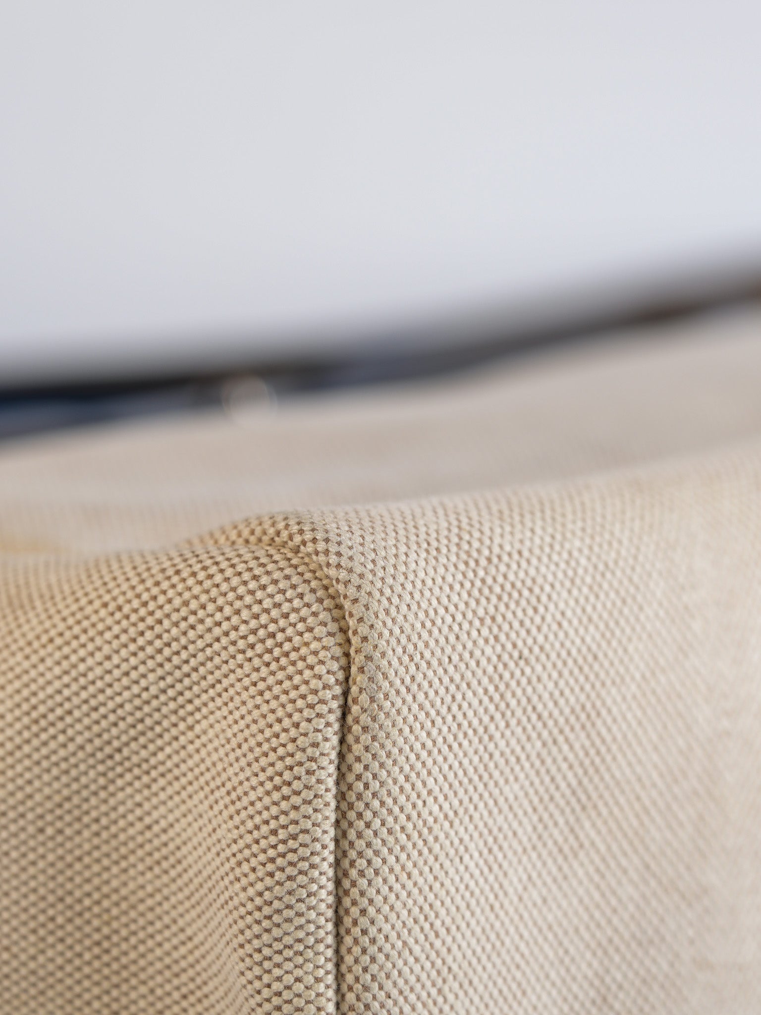 Herbag 31 Vintage Beige and Navy Blue in Palladium Hardware Stamp Square F (2002) | Purse Maison Luxury Bags Shop
