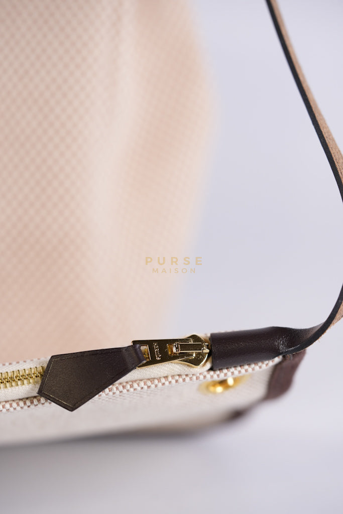 Herbag 31 Zip in Ebene/Ecru/Beige Vache Hunter Criss Viking and Gold Hardware Stamp B (2023) | Purse Maison Luxury Bags Shop