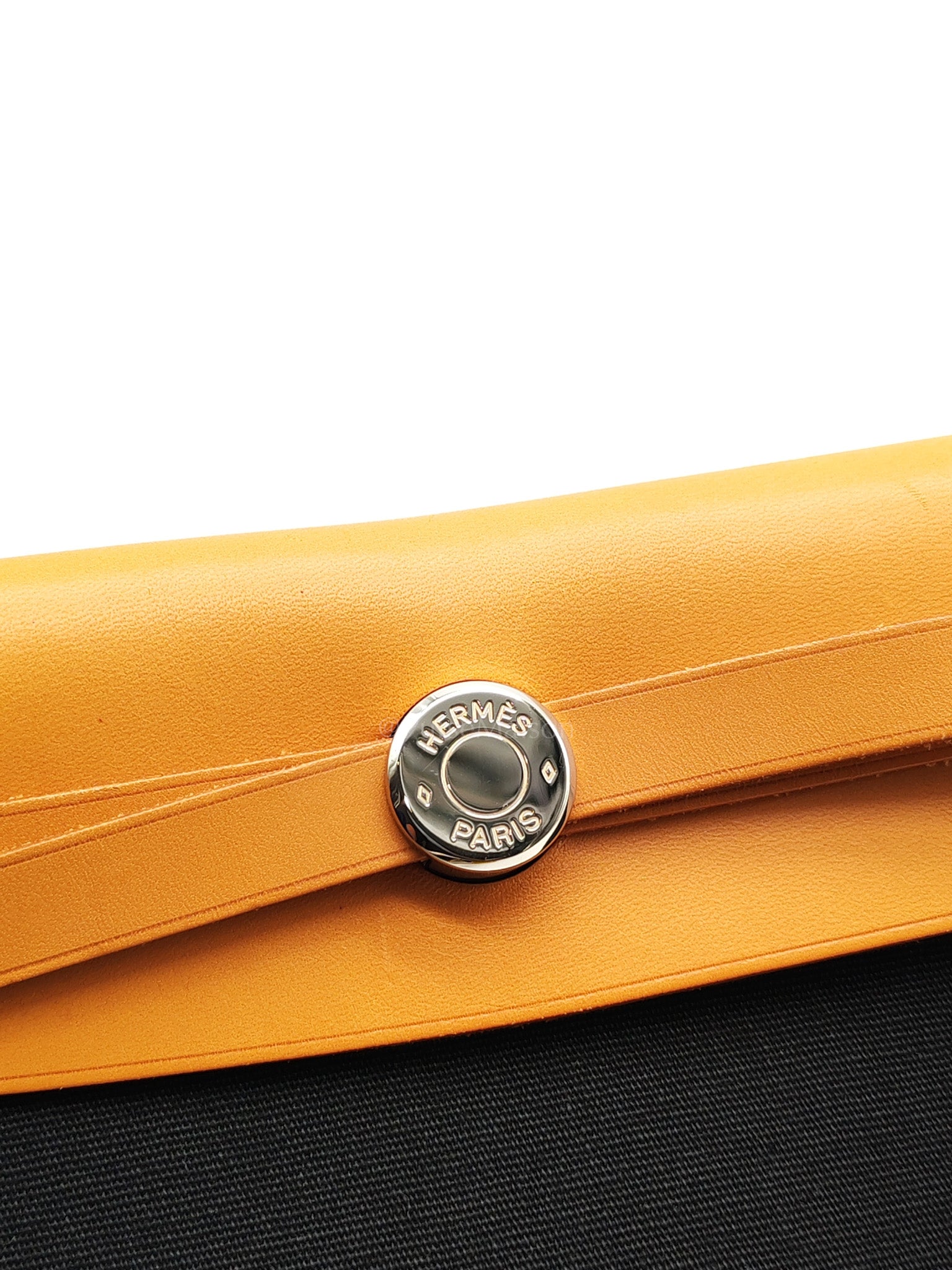 Herbag Clutch in Black Canvas Stamp C (2018) | Purse Maison Luxury Bags Shop
