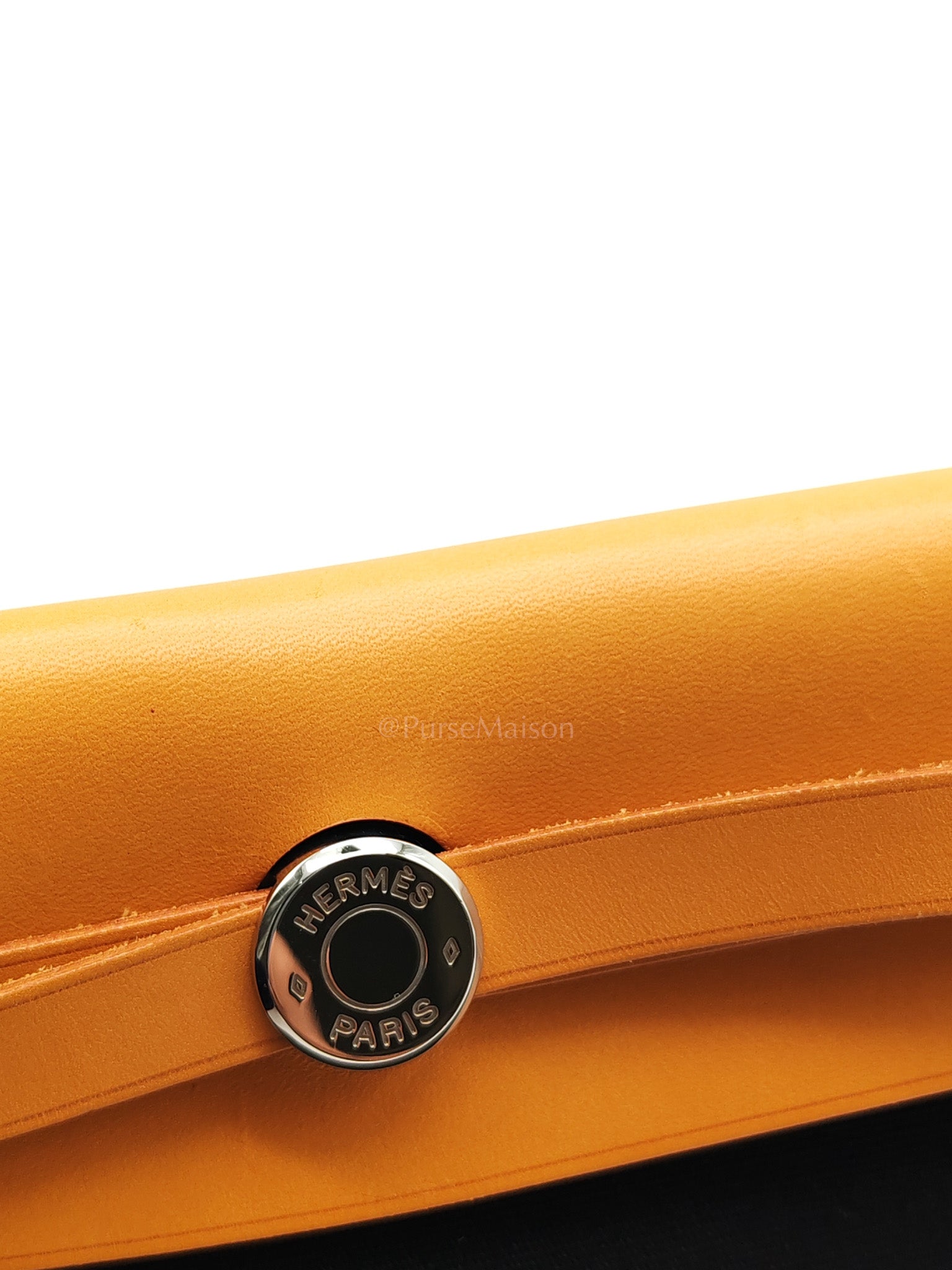 Herbag Clutch in Black Canvas Stamp C (2018) | Purse Maison Luxury Bags Shop