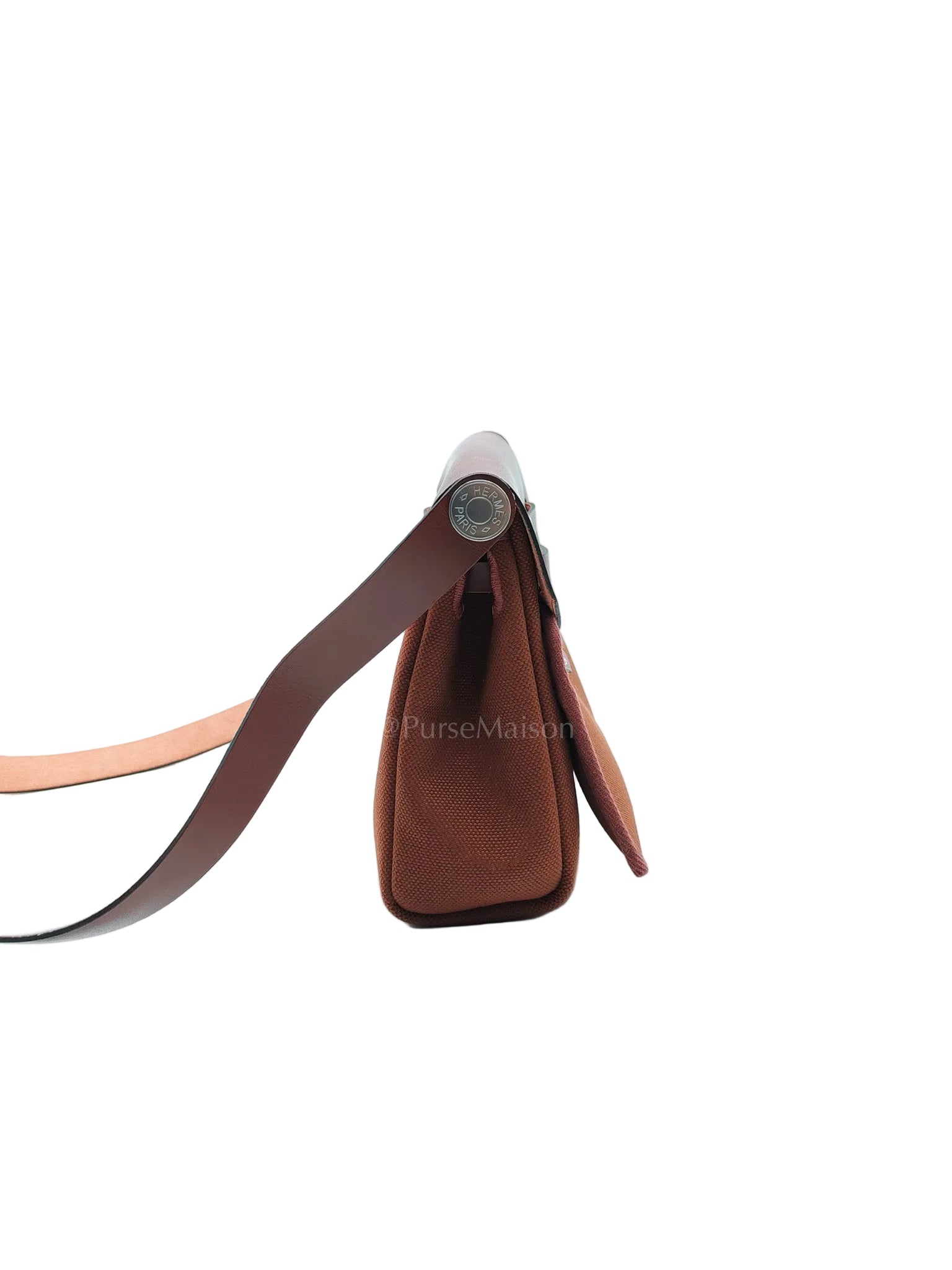 Herbag Mini in Rouge Canvas and Palladium Hardware Stamp K(2025) | Purse Maison Luxury Bags Shop