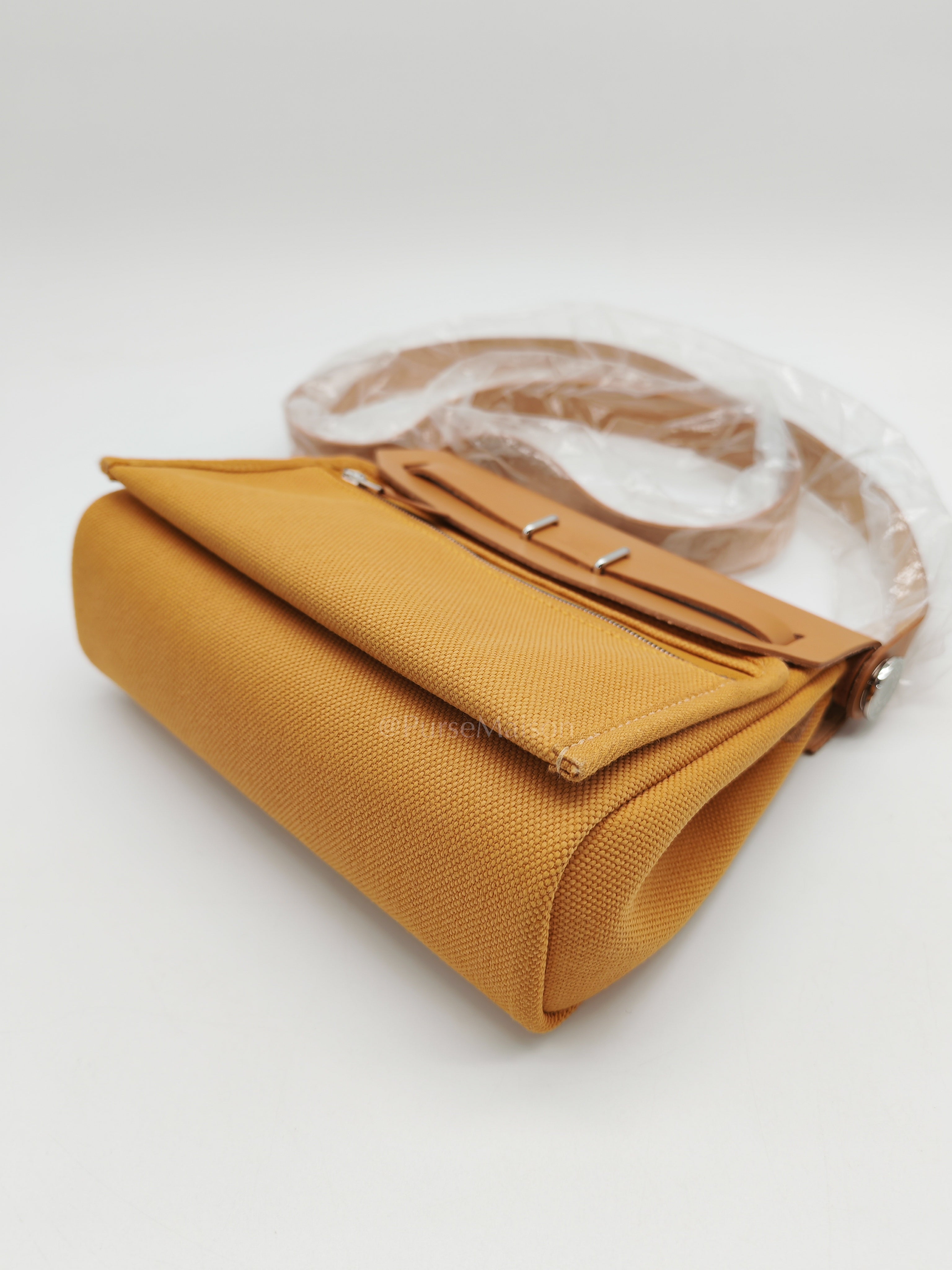 Herbag Mini in Sesame Canvas Palladium Hardware Stamp K(2025) | Purse Maison Luxury Bags Shop