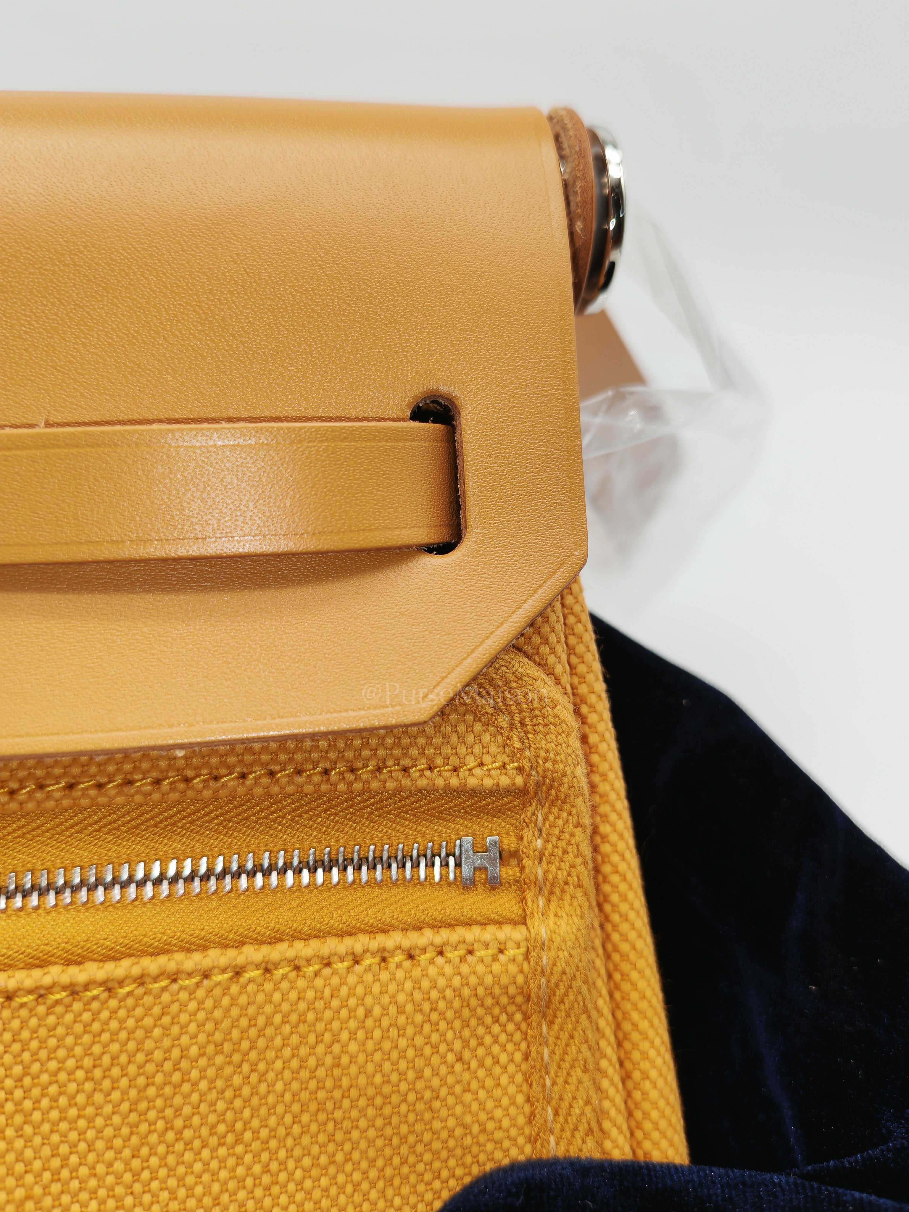 Herbag Mini in Sesame Canvas Palladium Hardware Stamp K(2025) | Purse Maison Luxury Bags Shop
