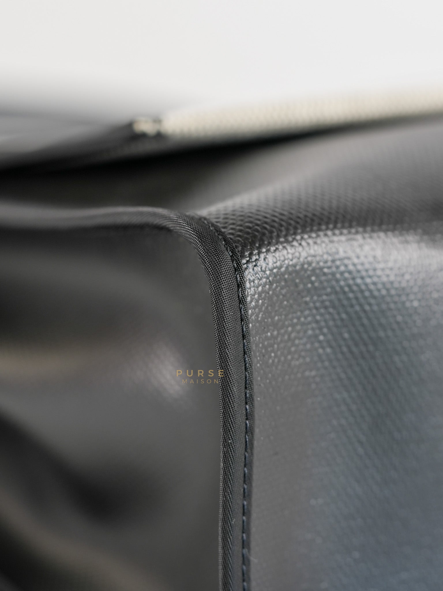 Herbag Zip 31 Black Ecru in Palladium Hardware Stamp W (2024) | Purse Maison Luxury Bags Shop