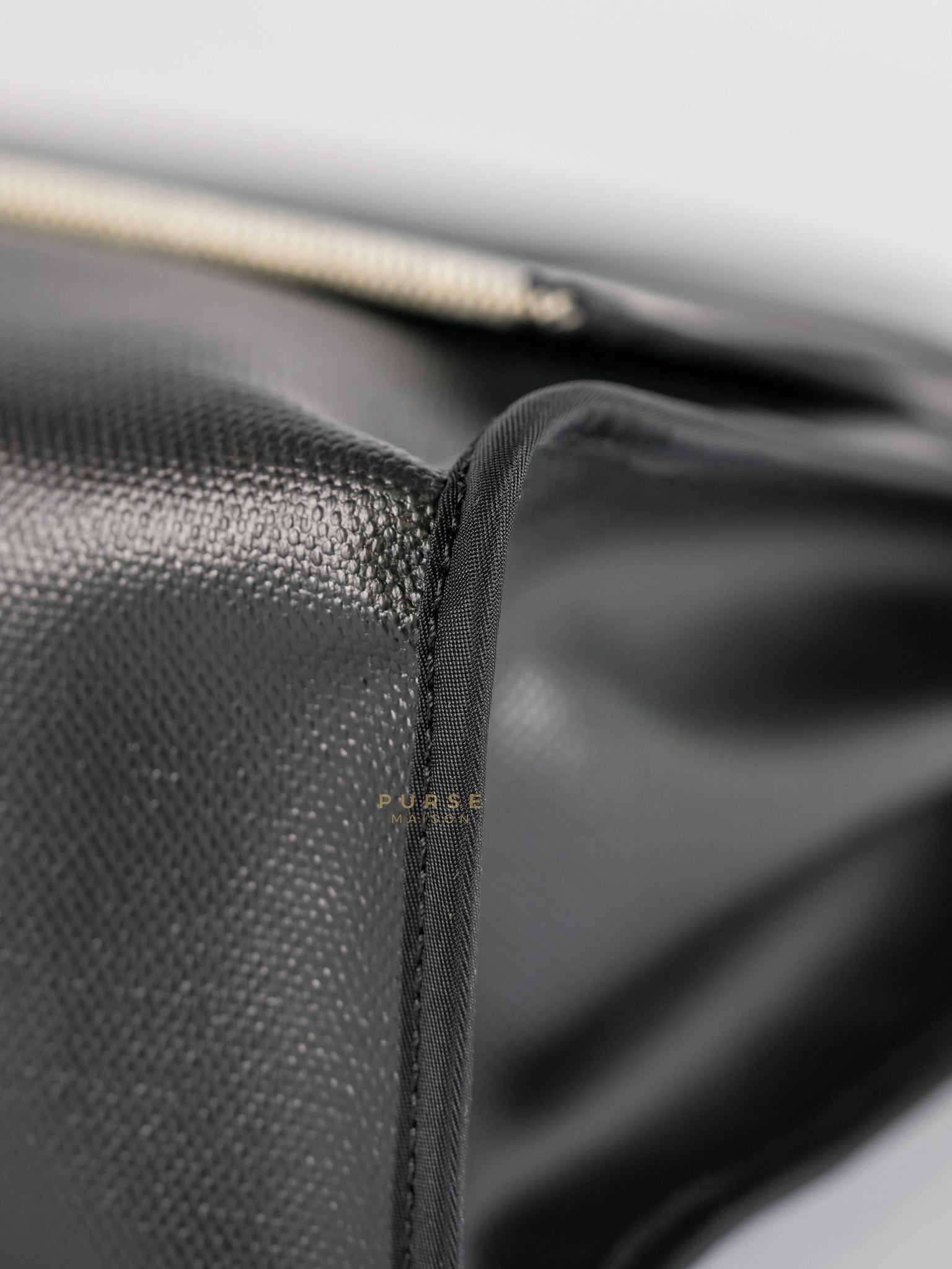 Herbag Zip 31 Black Ecru in Palladium Hardware Stamp W (2024) | Purse Maison Luxury Bags Shop