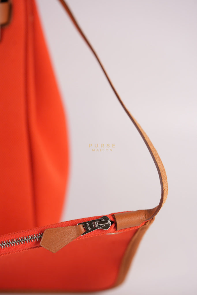 Herbag Zip 31 Capucine Toile H Berline Vache Fauve Hunter Naturel Palladium Hardware Stamp B (2023) | Purse Maison Luxury Bags Shop