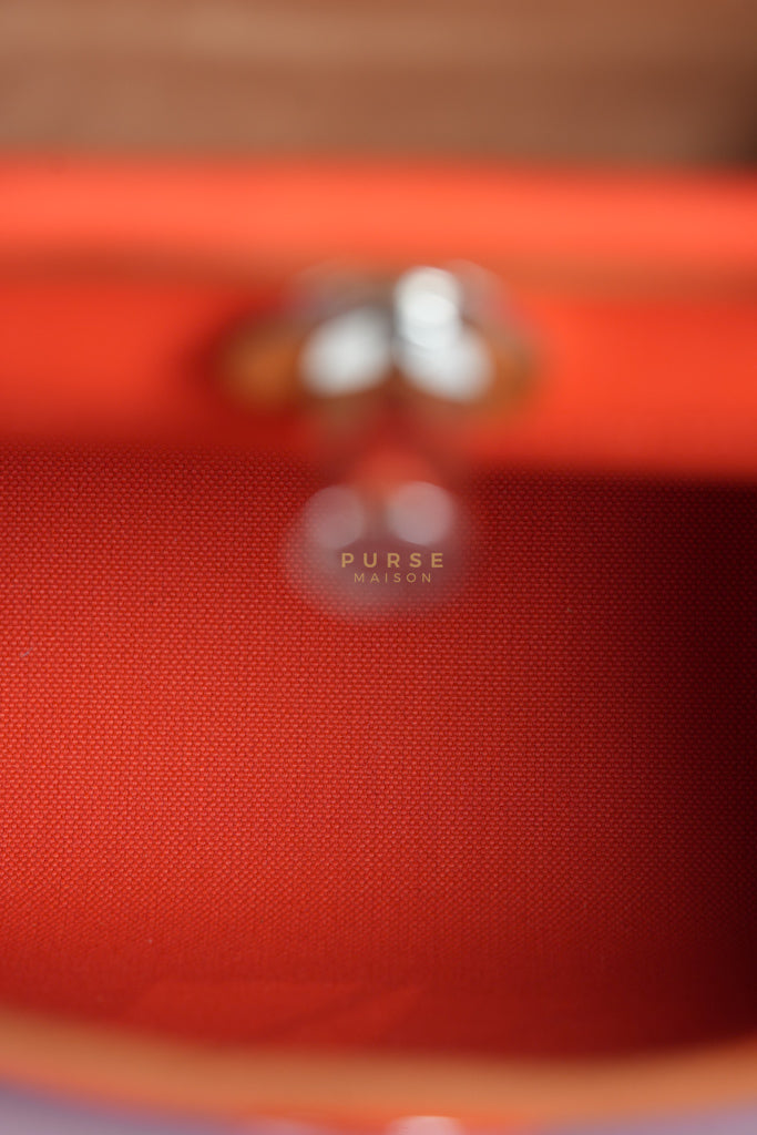 Herbag Zip 31 Capucine Toile H Berline Vache Fauve Hunter Naturel Palladium Hardware Stamp B (2023) | Purse Maison Luxury Bags Shop