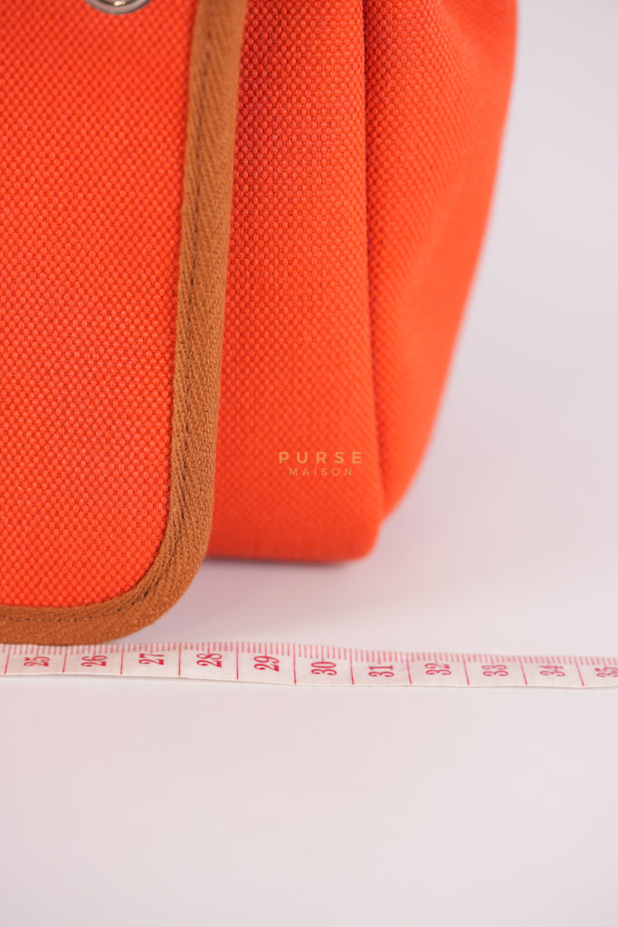 Herbag Zip 31 Capucine Toile H Berline Vache Fauve Hunter Naturel Palladium Hardware Stamp B (2023) | Purse Maison Luxury Bags Shop