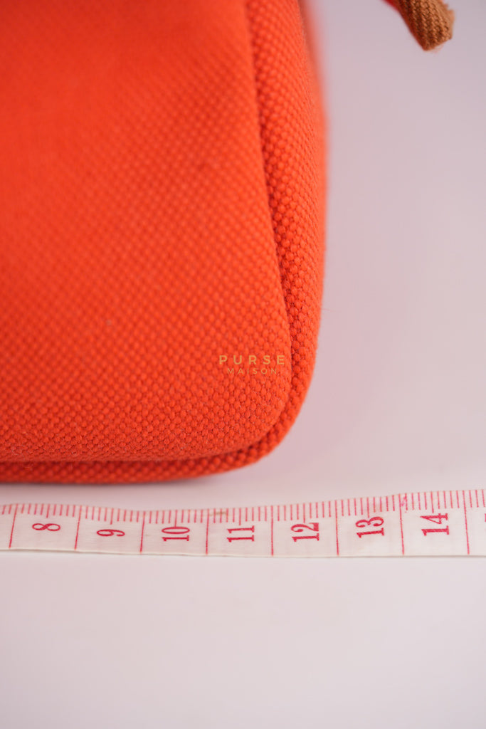 Herbag Zip 31 Capucine Toile H Berline Vache Fauve Hunter Naturel Palladium Hardware Stamp B (2023) | Purse Maison Luxury Bags Shop