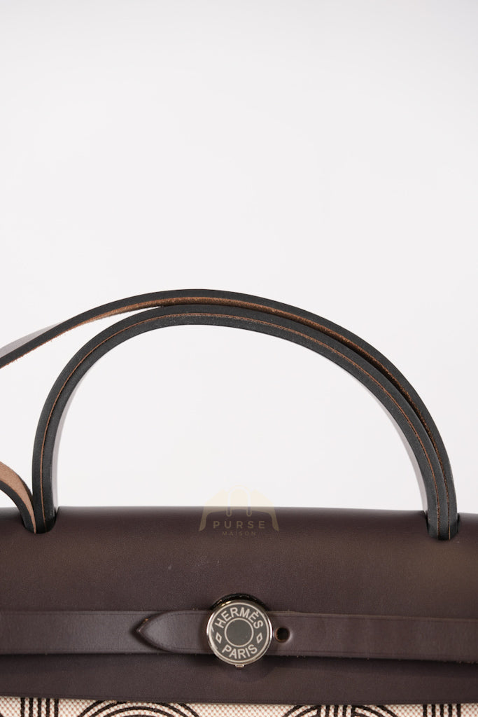 Herbag Zip 31 Chaine d'Ancre Canvas Ebene in Palladium Hardware Stamp U (2022) | Purse Maison Luxury Bags Shop