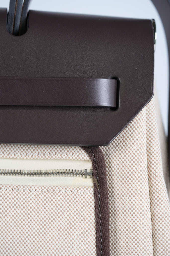 Herbag Zip 31 Chaine d'Ancre Canvas Ebene in Palladium Hardware Stamp U (2022) | Purse Maison Luxury Bags Shop