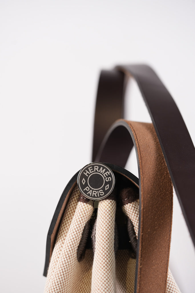 Herbag Zip 31 Chaine d'Ancre Canvas Ebene in Palladium Hardware Stamp U (2022) | Purse Maison Luxury Bags Shop