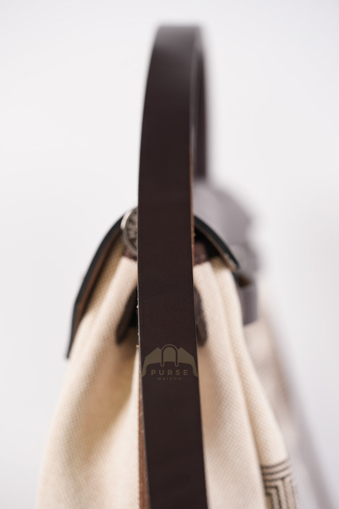 Herbag Zip 31 Chaine d'Ancre Canvas Ebene in Palladium Hardware Stamp U (2022) | Purse Maison Luxury Bags Shop