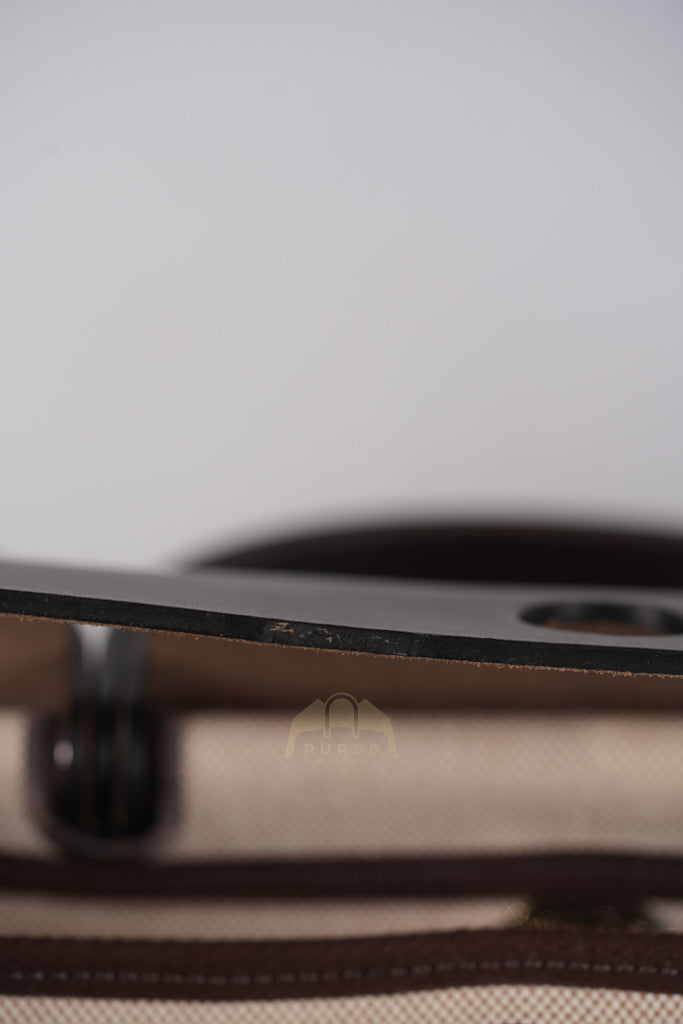 Herbag Zip 31 Chaine d'Ancre Canvas Ebene in Palladium Hardware Stamp U (2022) | Purse Maison Luxury Bags Shop