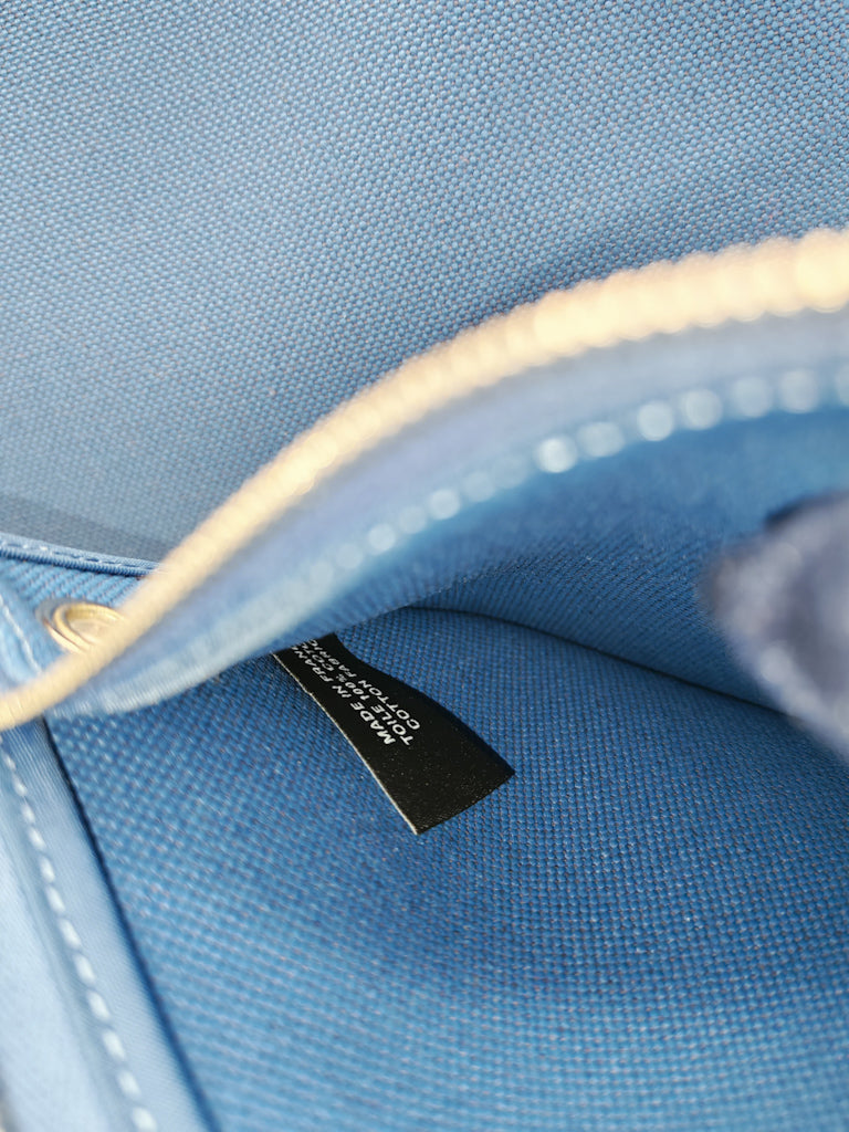 Herbag Zip 31 in Blue Canvas Palladium Hardware Stamp C(2018) | Purse Maison Luxury Bags Shop