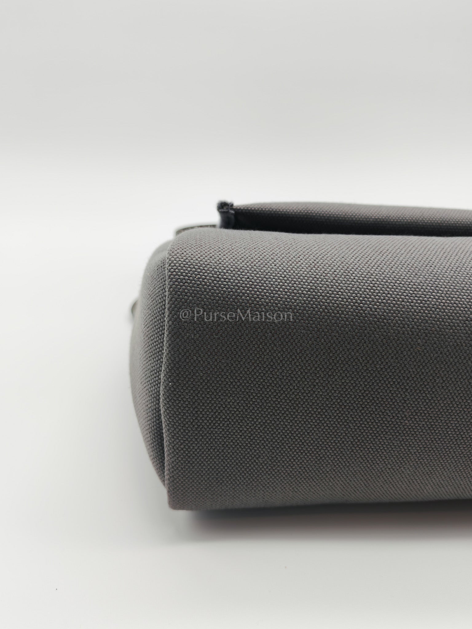 Herbag Zip 31 in Grey Canvas Palladium Hardware Stamp K(2025) | Purse Maison Luxury Bags Shop