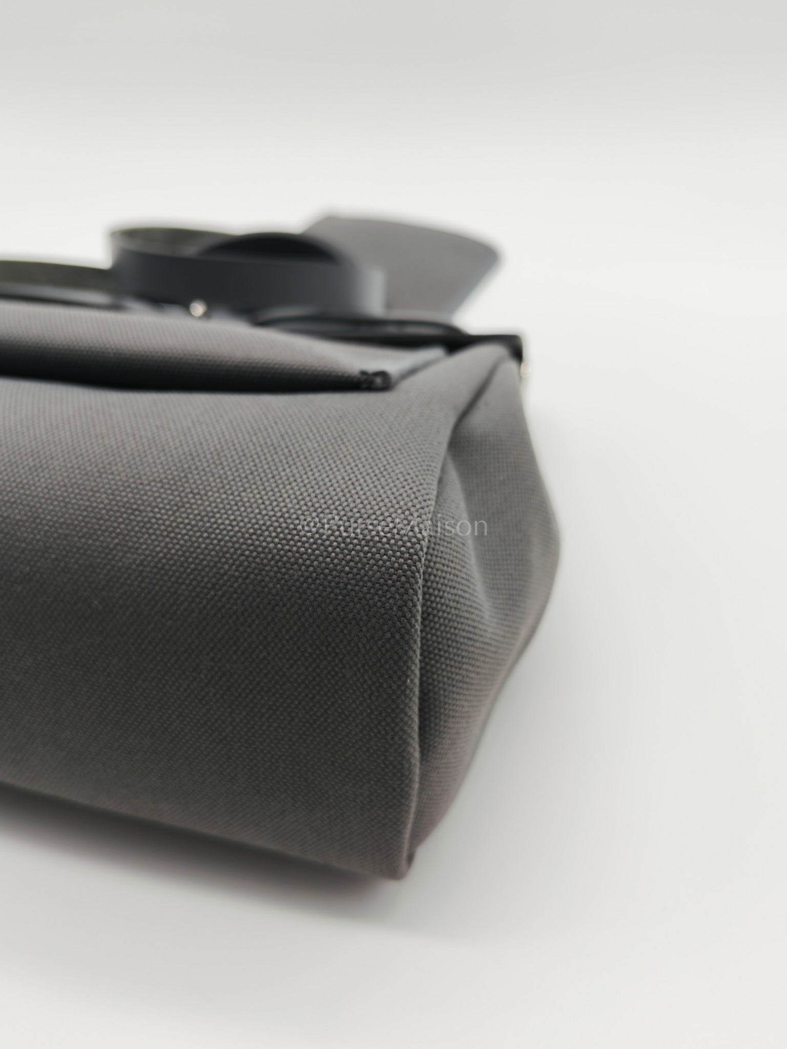 Herbag Zip 31 in Grey Canvas Palladium Hardware Stamp K(2025) | Purse Maison Luxury Bags Shop