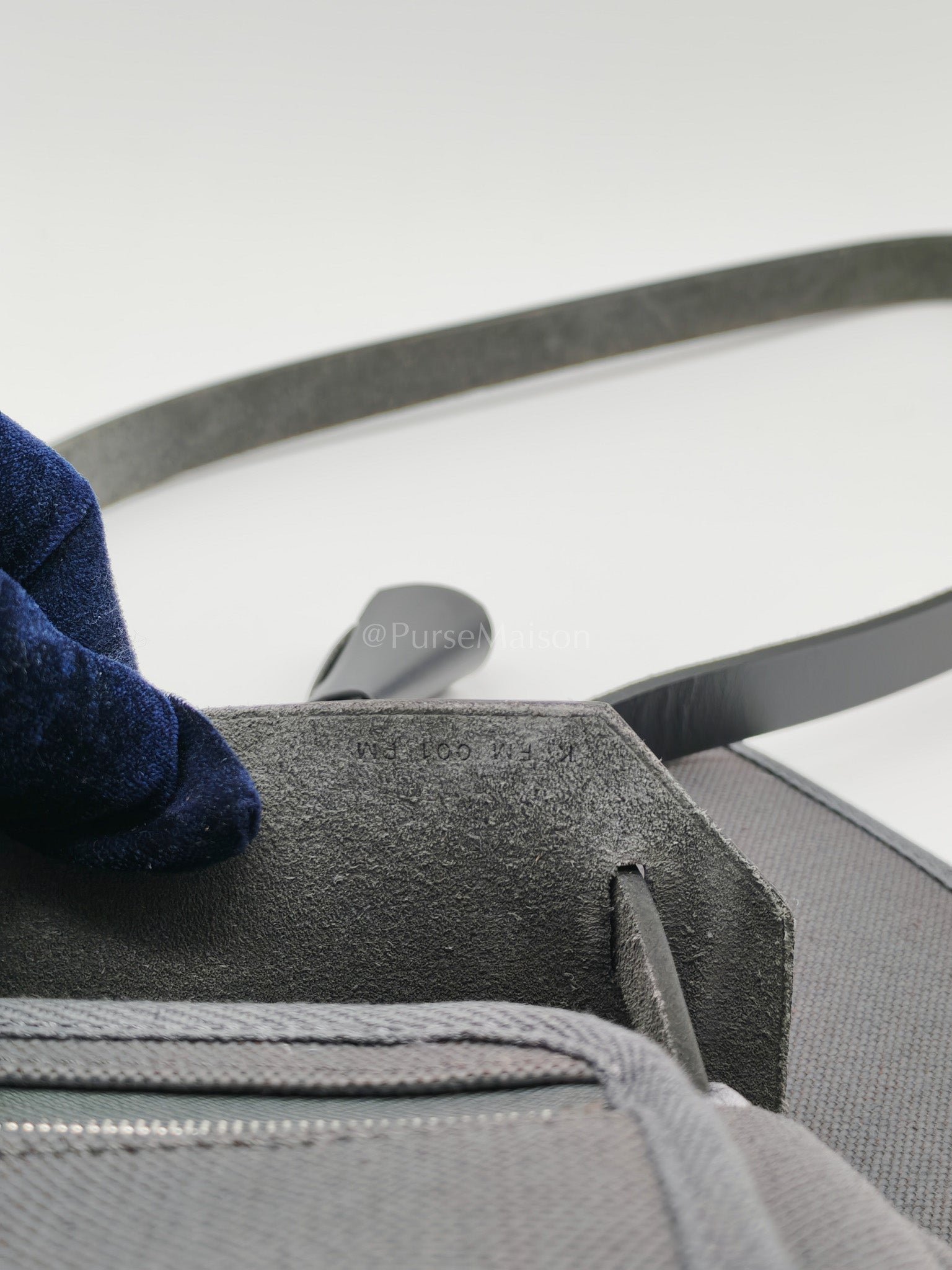 Herbag Zip 31 in Grey Canvas Palladium Hardware Stamp K(2025) | Purse Maison Luxury Bags Shop