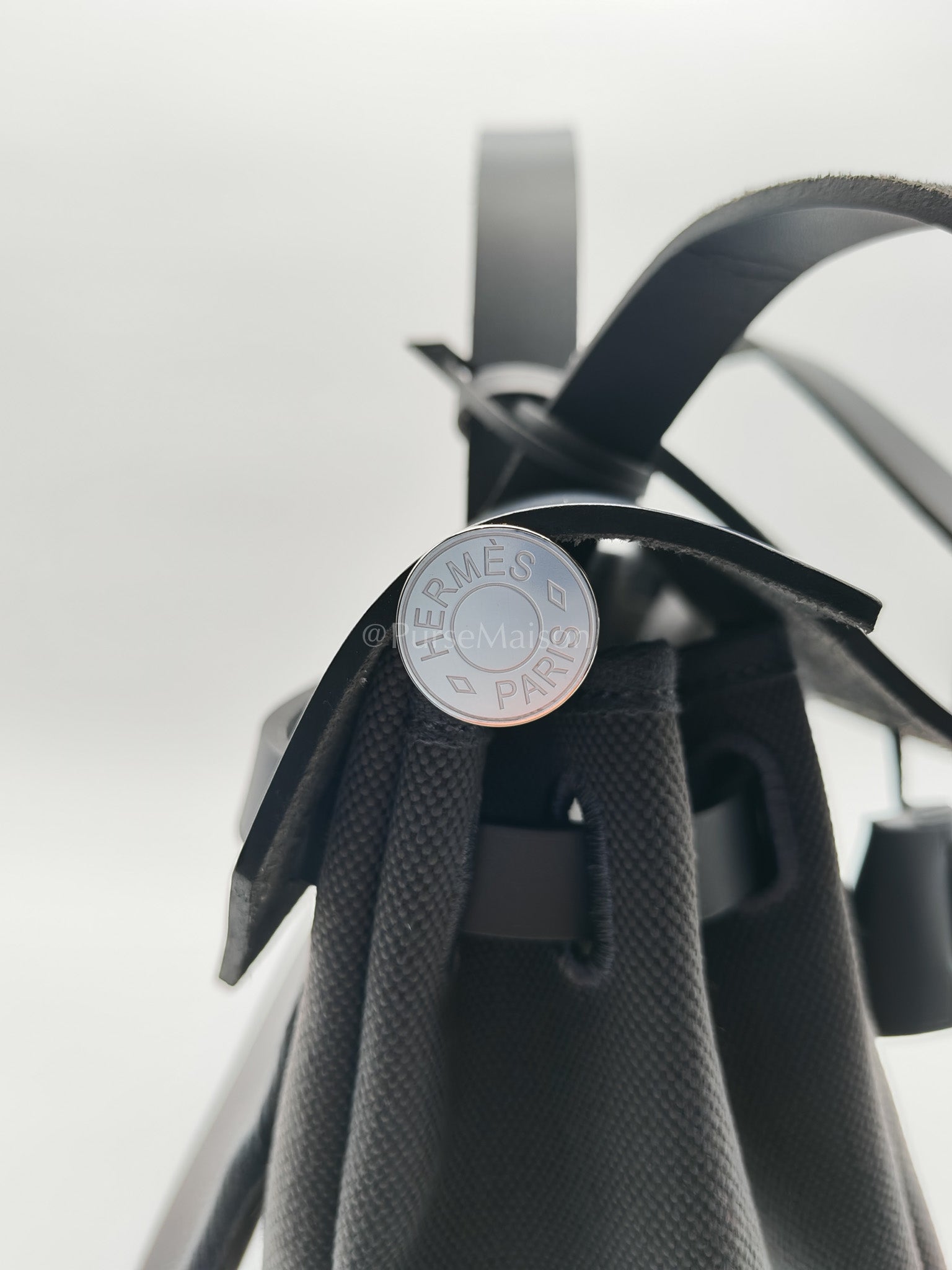 Herbag Zip 31 in Grey Canvas Palladium Hardware Stamp K(2025) | Purse Maison Luxury Bags Shop