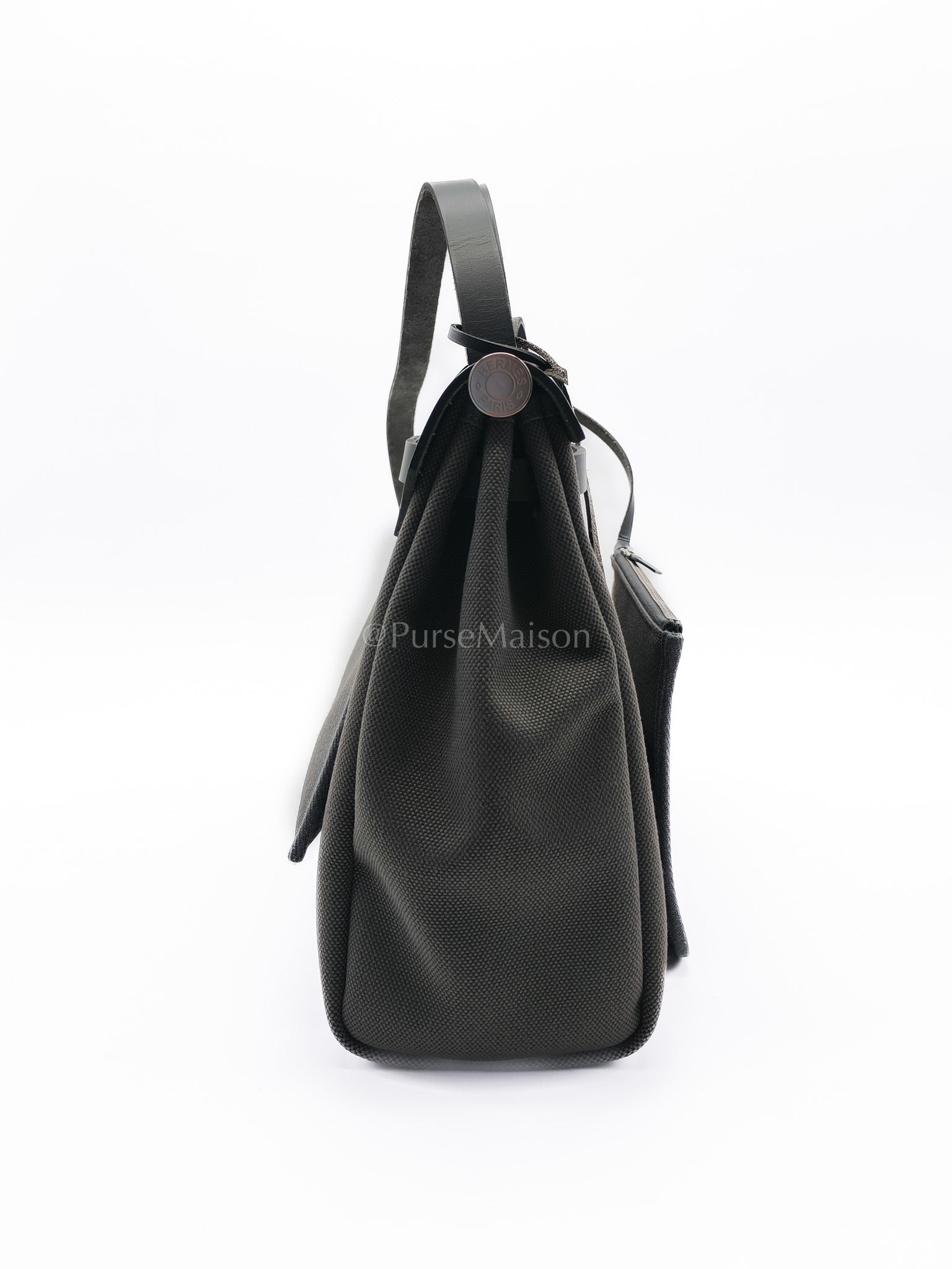 Herbag Zip 31 in Grey Canvas Palladium Hardware Stamp K(2025) | Purse Maison Luxury Bags Shop