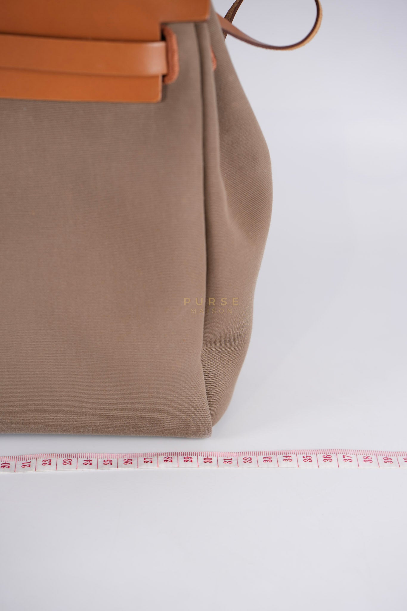 Herbag Zip 31 Vache Hunter Toile in Etoupe ang Gold Hardware Stamp U (2022) | Purse Maison Luxury Bags Shop