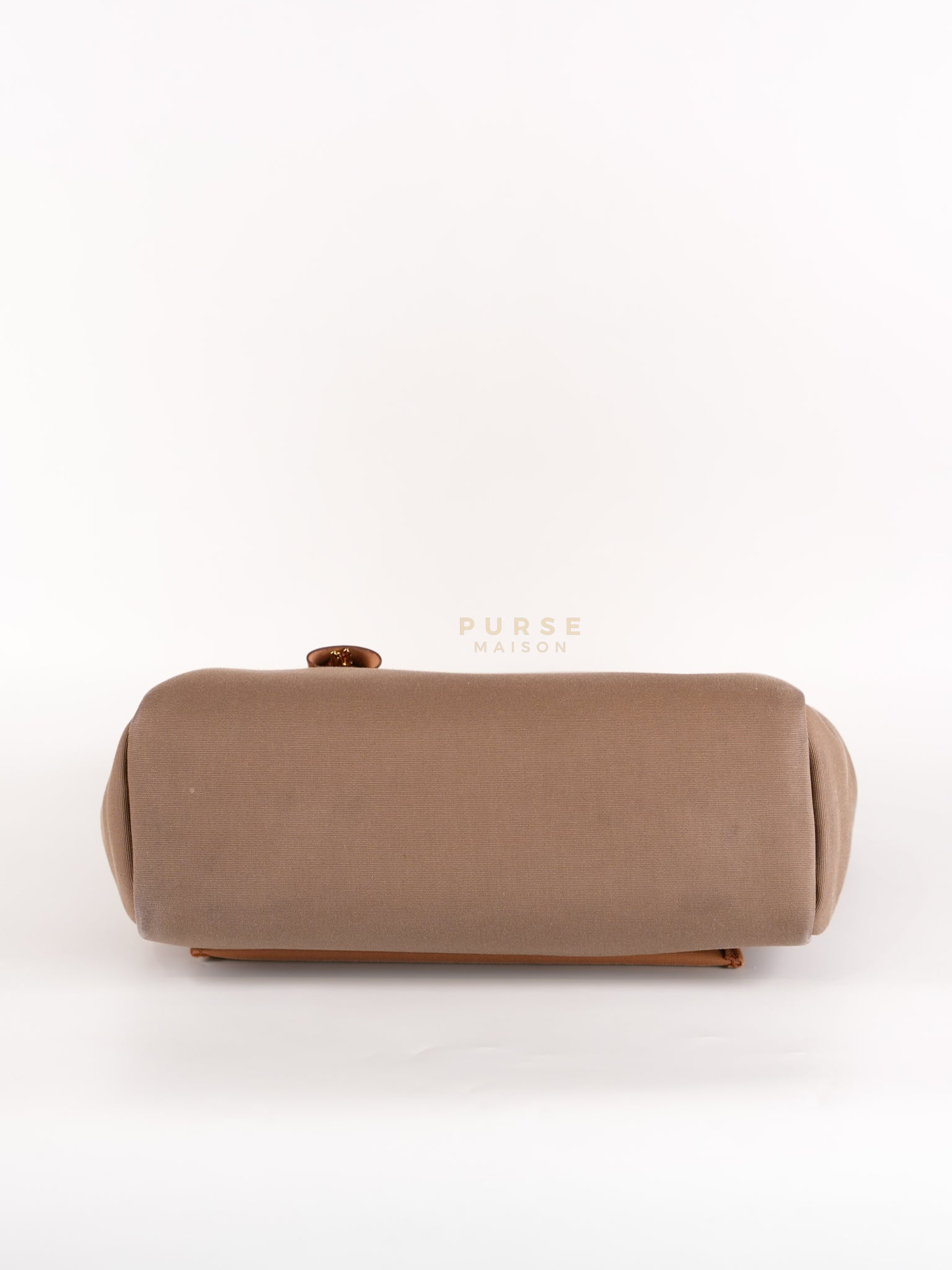 Herbag Zip 31 Vache Hunter Toile in Etoupe ang Gold Hardware Stamp U (2022) | Purse Maison Luxury Bags Shop