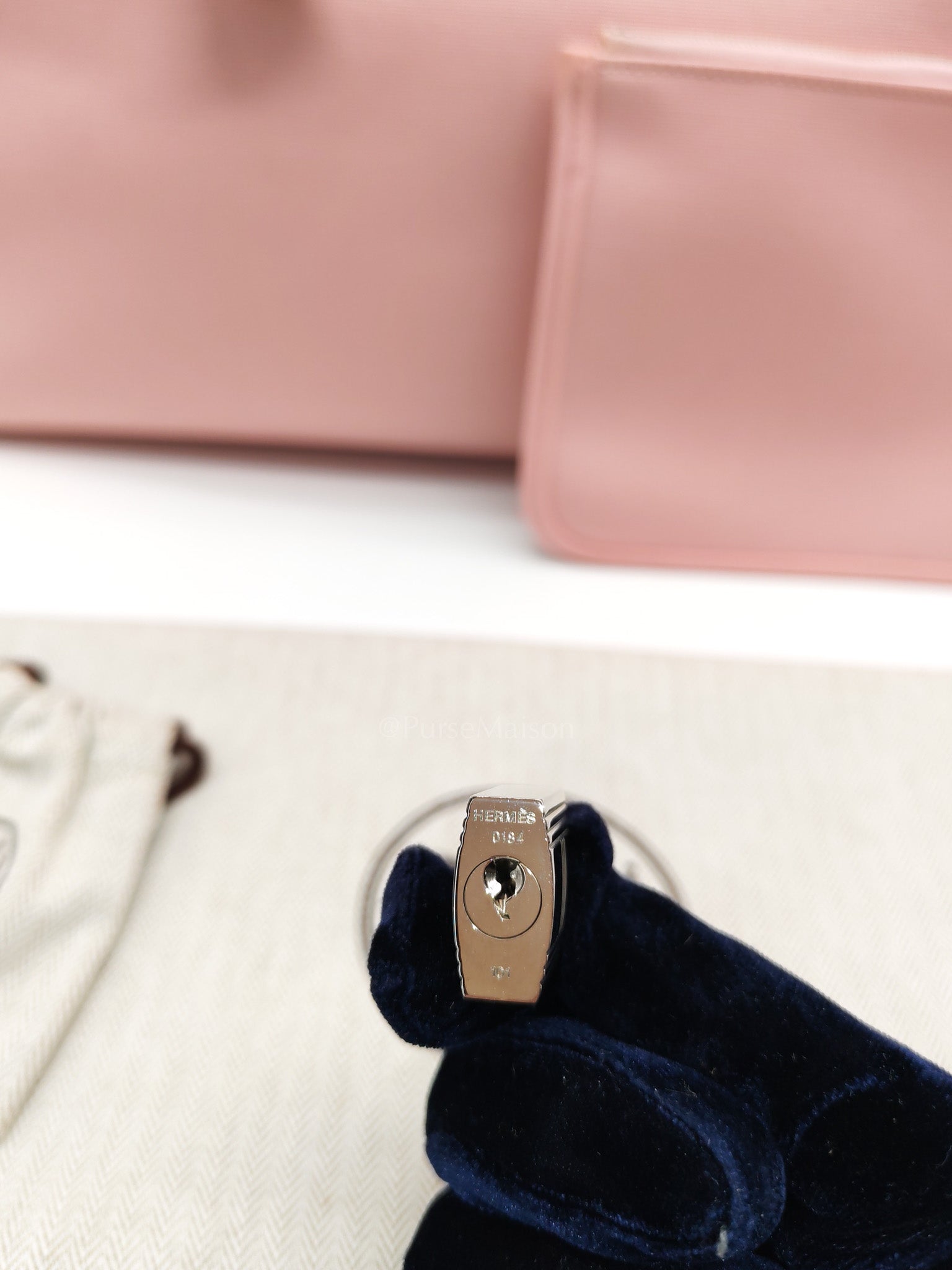 Herbag Zip 39 in Sakura Pink Palladium Hardware Stamp T(2016) | Purse Maison Luxury Bags Shop