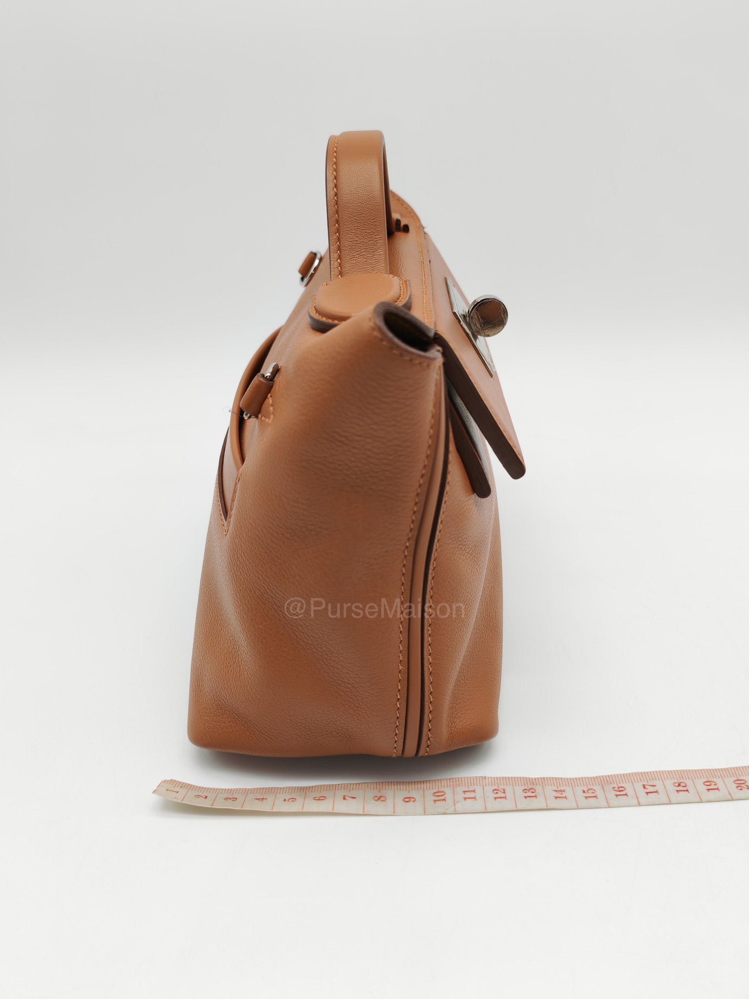 Hermes 24/24 Mini 21 in Gold Evercolor Leather Palladium Hardware Stamp U(2022) | Purse Maison Luxury Bags Shop