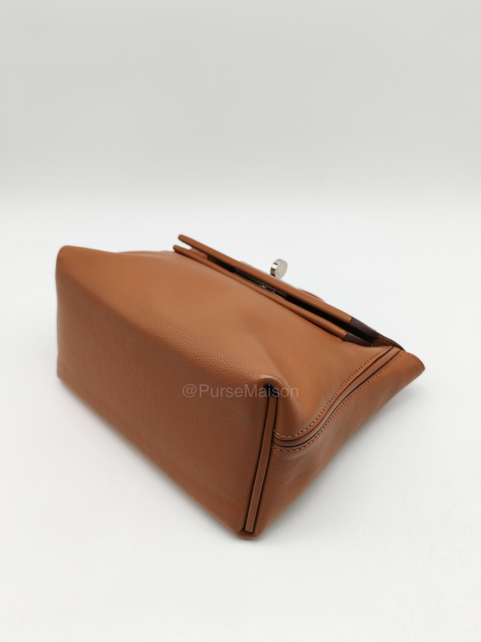 Hermes 24/24 Mini 21 in Gold Evercolor Leather Palladium Hardware Stamp U(2022) | Purse Maison Luxury Bags Shop
