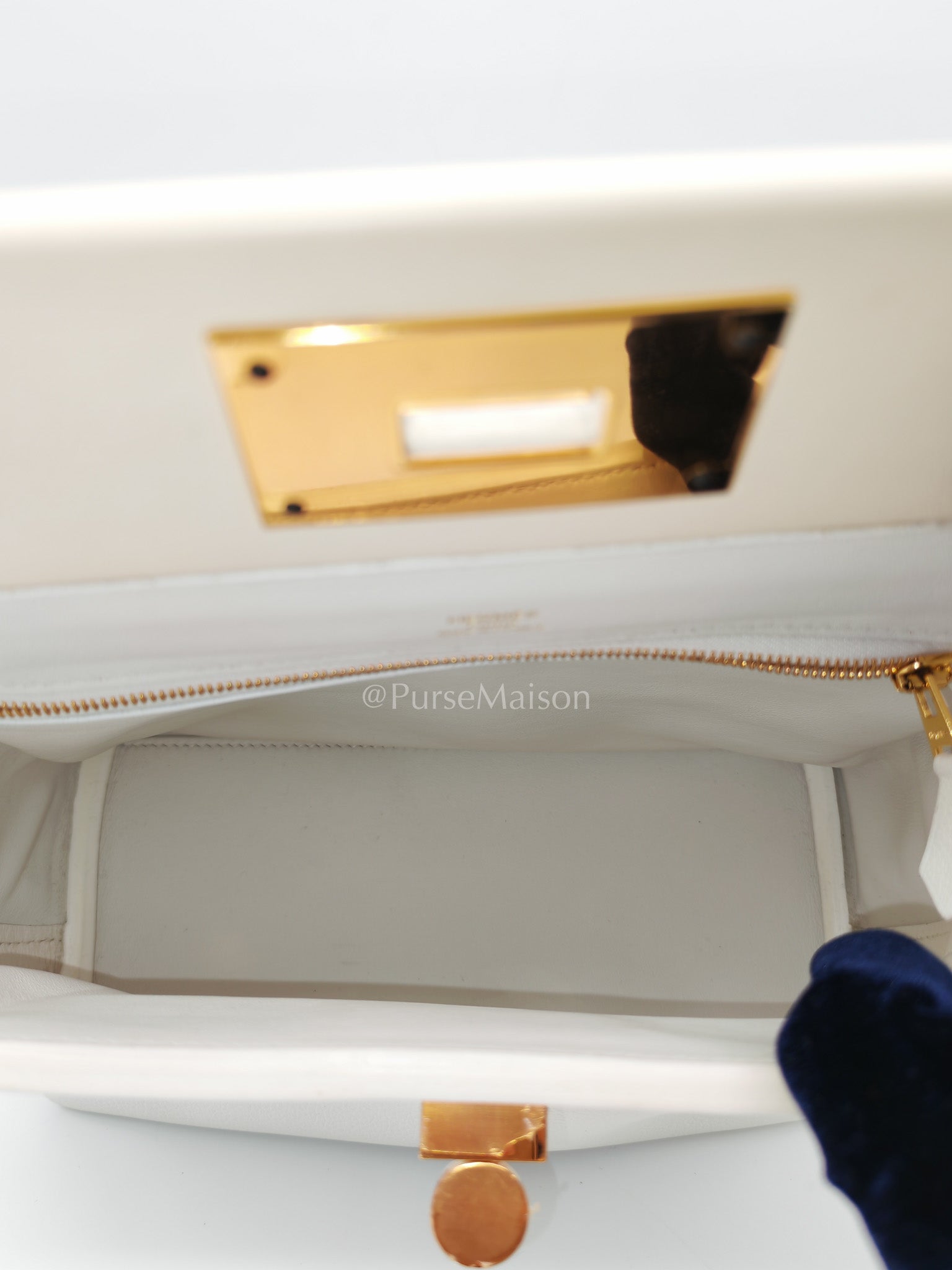 Hermes 24/24 Mini Veau Evercolor/Veau Swift Ay Blanc/Nata and Gold Hardware Stamp Z (2021) | Purse Maison Luxury Bags Shop