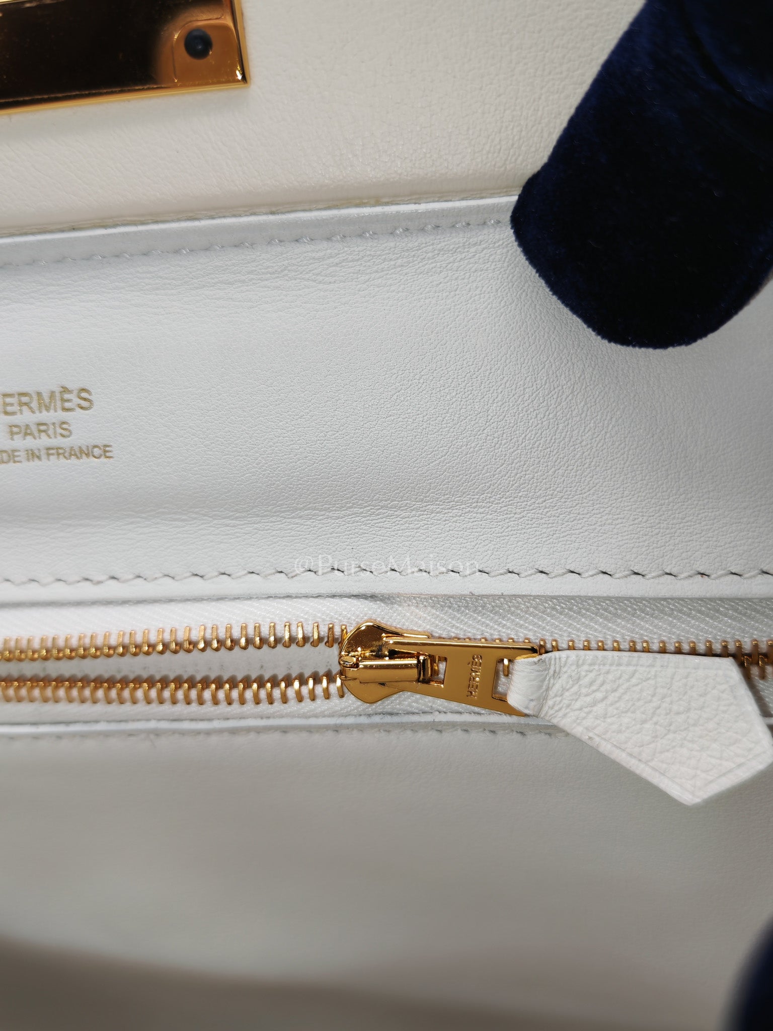 Hermes 24/24 Mini Veau Evercolor/Veau Swift Ay Blanc/Nata and Gold Hardware Stamp Z (2021) | Purse Maison Luxury Bags Shop