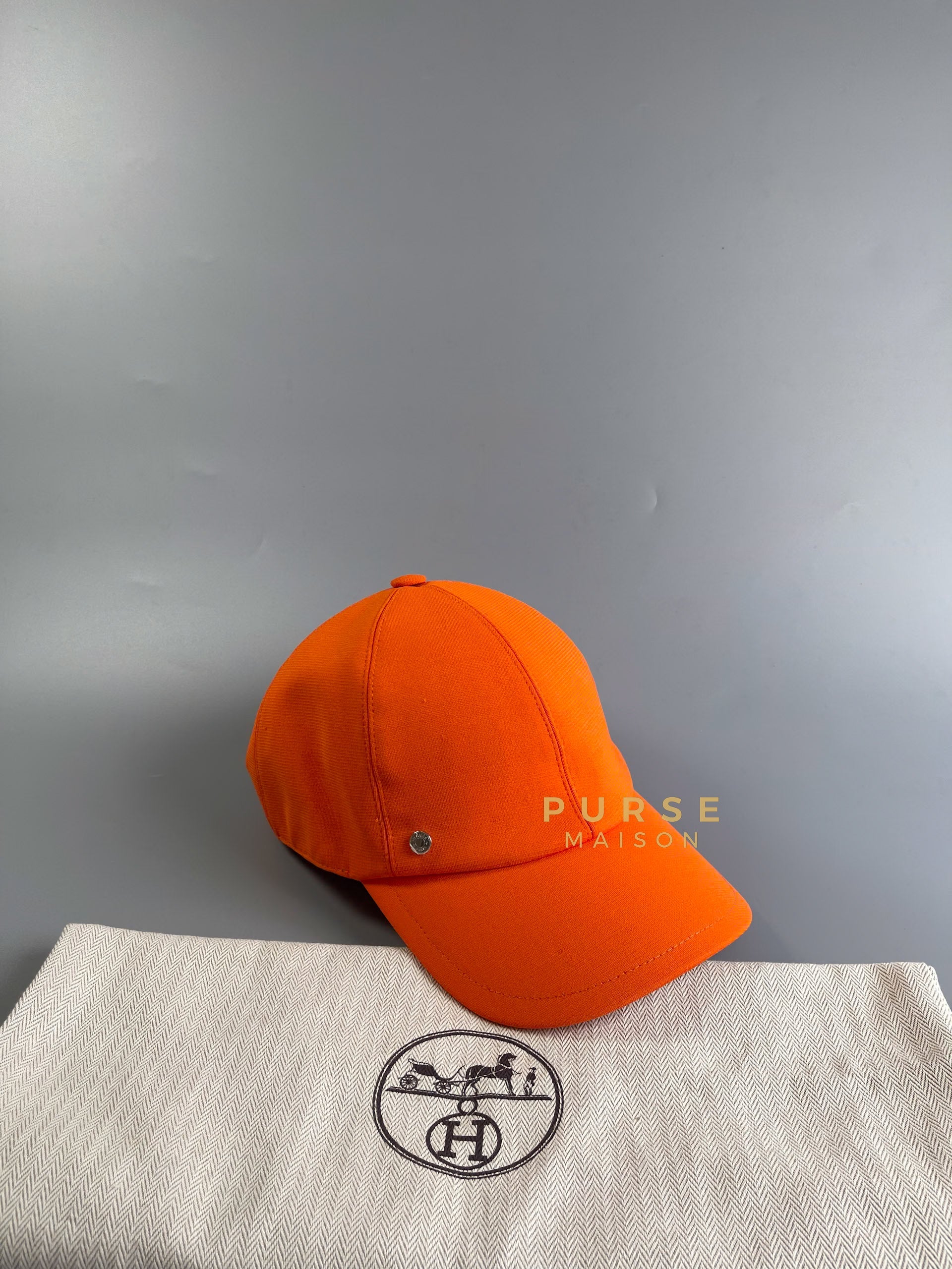 Hermes Baseball Cap (Orange) Size 57 | Purse Maison