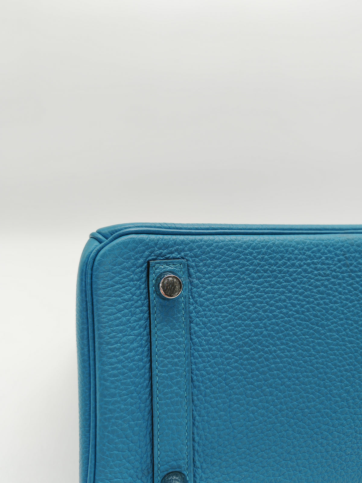 Hermes Birkin 25 in Turquoise Blue Togo Leather Palladium Hardware Stamp C(2018) | Purse Maison Luxury Bags Shop