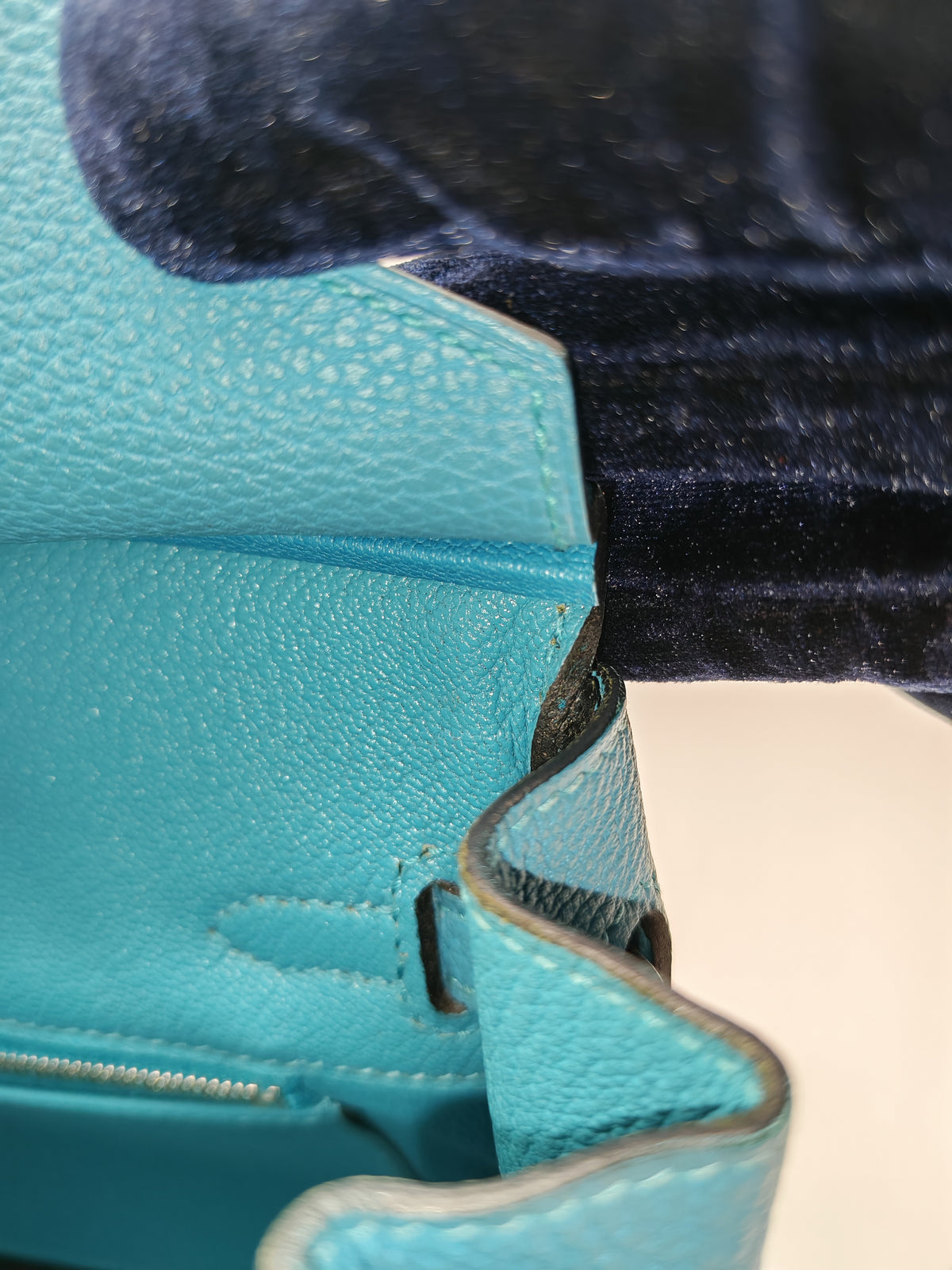 Hermes Birkin 25 in Turquoise Blue Togo Leather Palladium Hardware Stamp C(2018) | Purse Maison Luxury Bags Shop