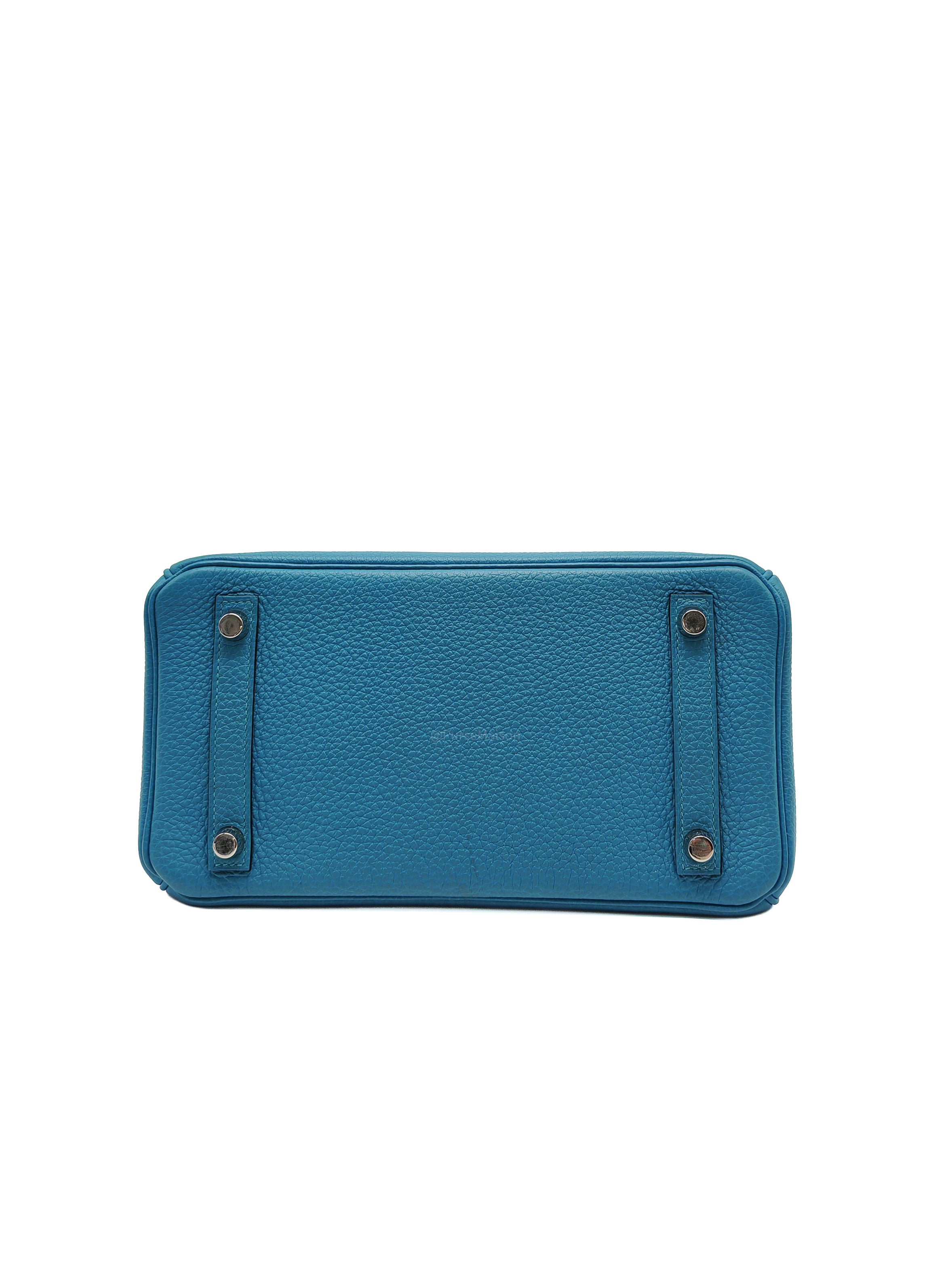Hermes Birkin 25 in Turquoise Blue Togo Leather Palladium Hardware Stamp C(2018) | Purse Maison Luxury Bags Shop