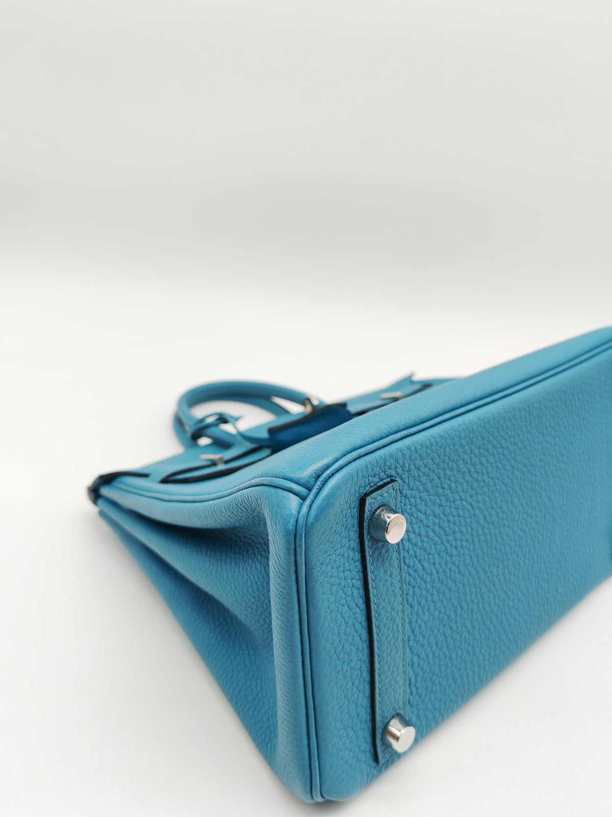 Hermes Birkin 25 in Turquoise Blue Togo Leather Palladium Hardware Stamp C(2018) | Purse Maison Luxury Bags Shop