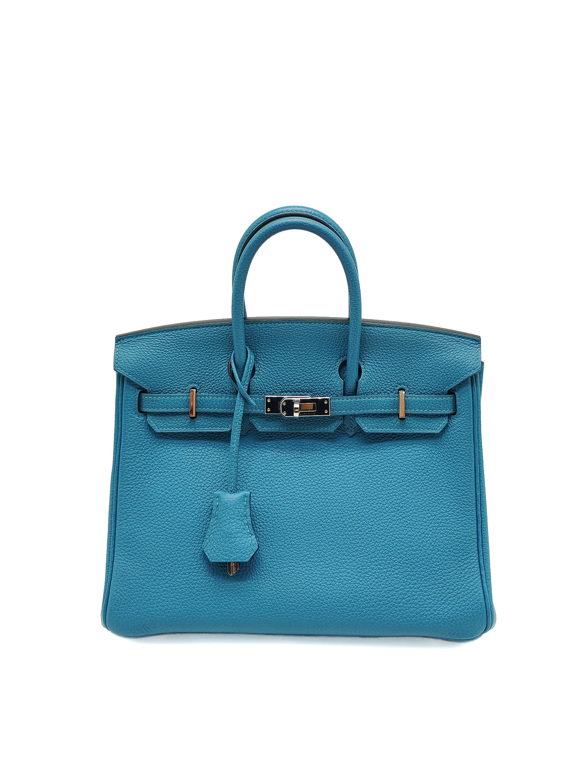 Hermes Birkin 25 in Turquoise Blue Togo Leather Palladium Hardware Stamp C(2018) | Purse Maison Luxury Bags Shop