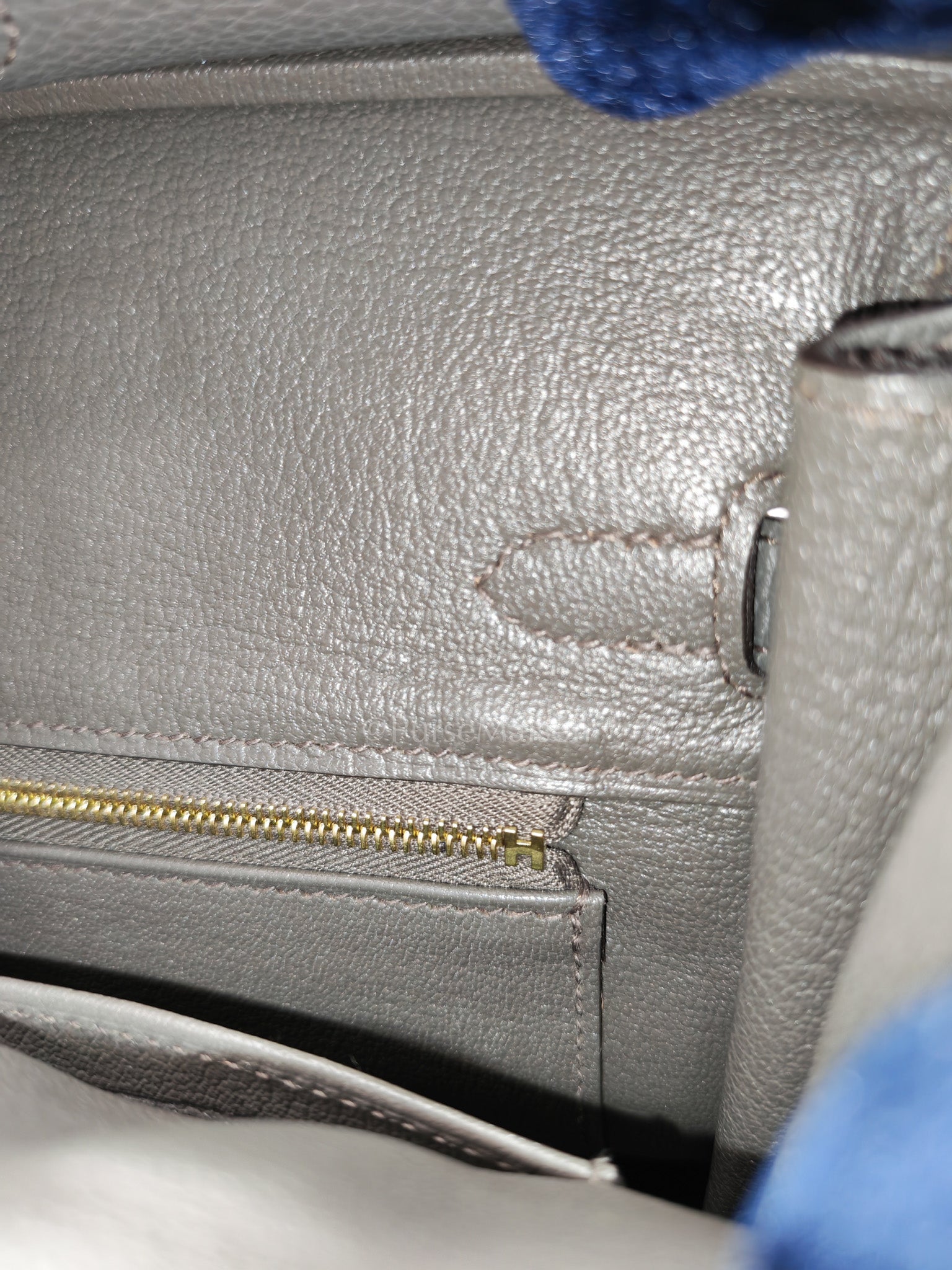 Birkin 25 Retourne Etain in Togo Leather and Rose Gold Hardware Stamp Z (2021) | Purse Maison Luxury Bags Shop