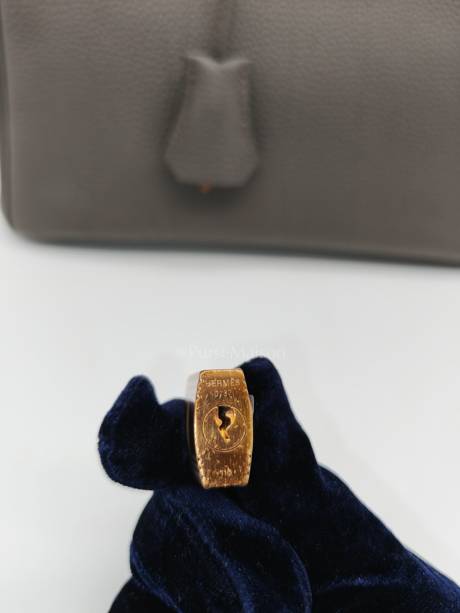 Birkin 25 Retourne Etain in Togo Leather and Rose Gold Hardware Stamp Z (2021) | Purse Maison Luxury Bags Shop